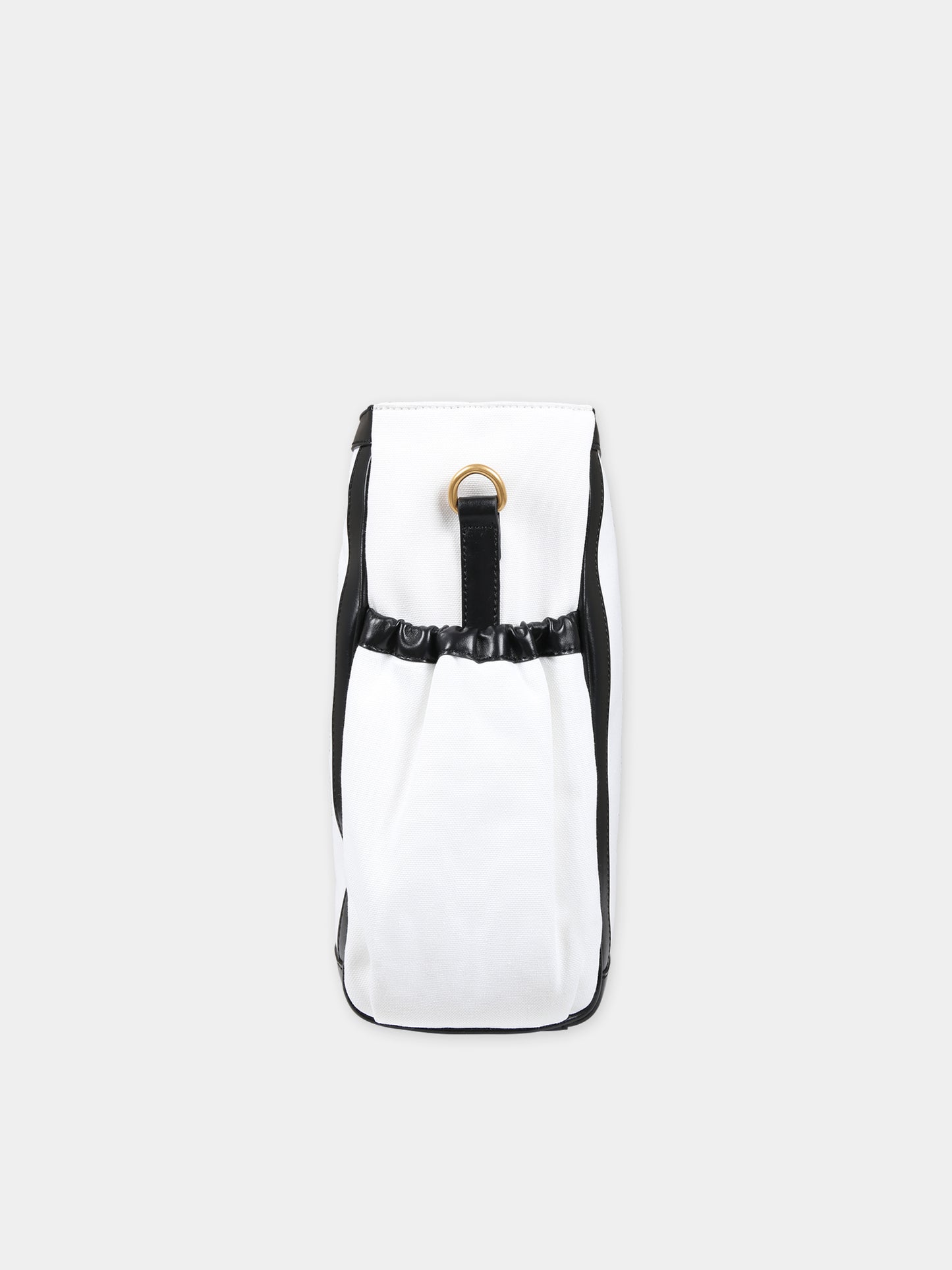 Borsa mamma bianca per neonati con logo,Balmain Kids,BT0638 Z0042 100NE