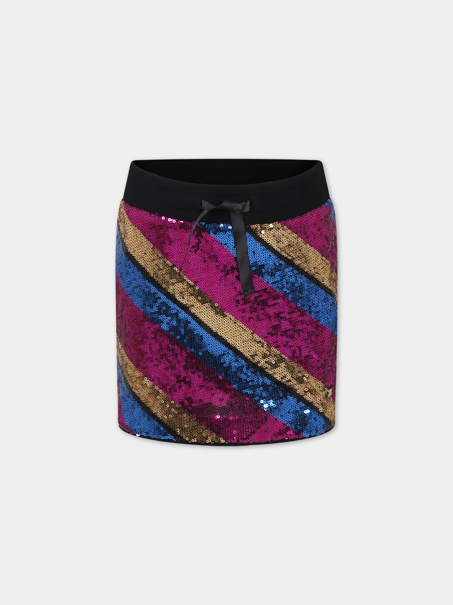 Gonna elegante multicolor per bambina con paillettes,Sonia Rykiel Paris,A13011 Z41