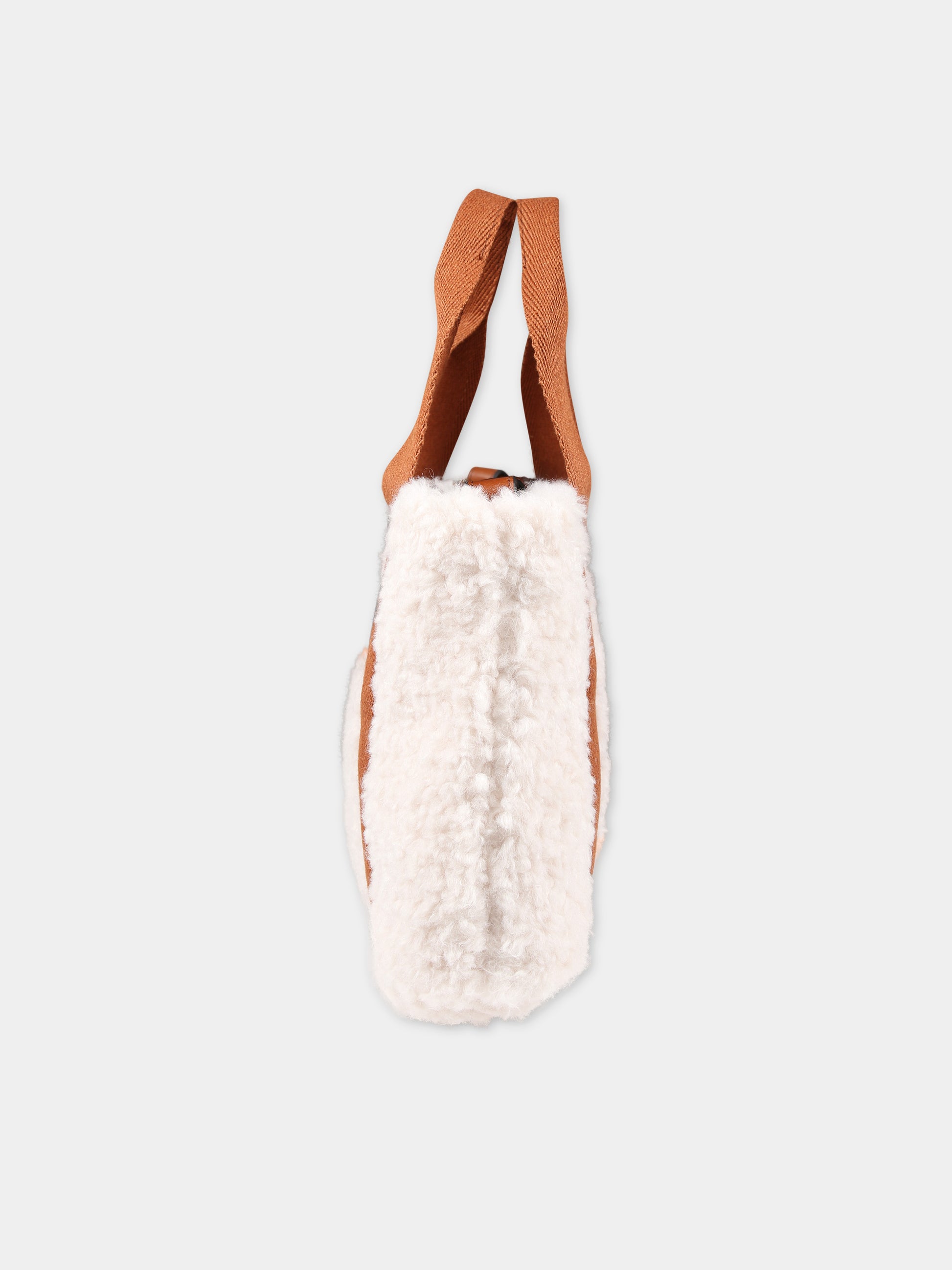 Borsa avorio con logo per bambina,Chloé Kids,C10323 148
