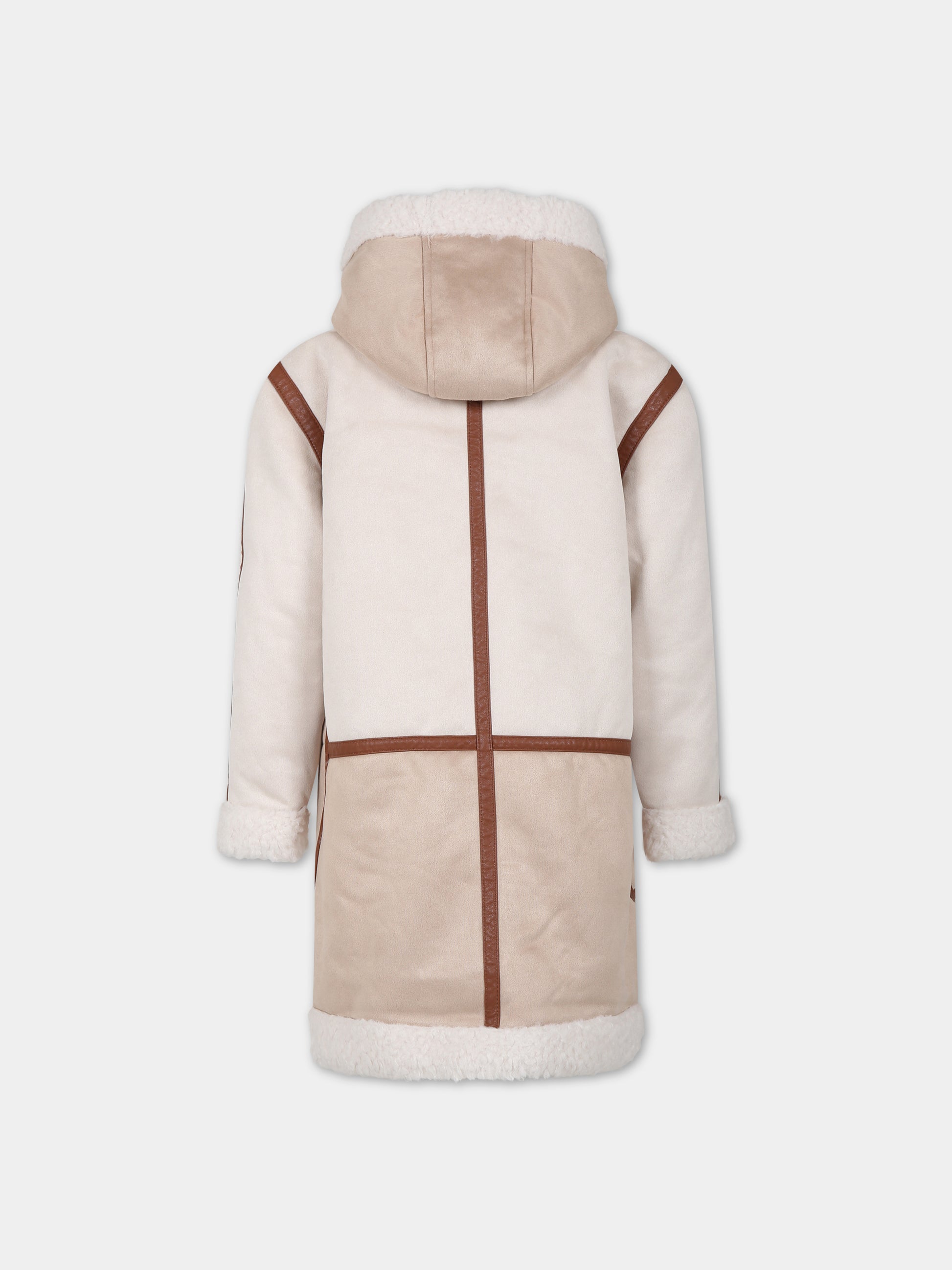 Cappotto beige per bambina,Chloé Kids,C16441  231