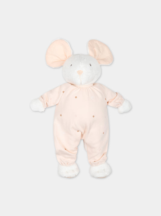 Doudou bianco per neonata con logo,Chloé Kids,C9K233 440