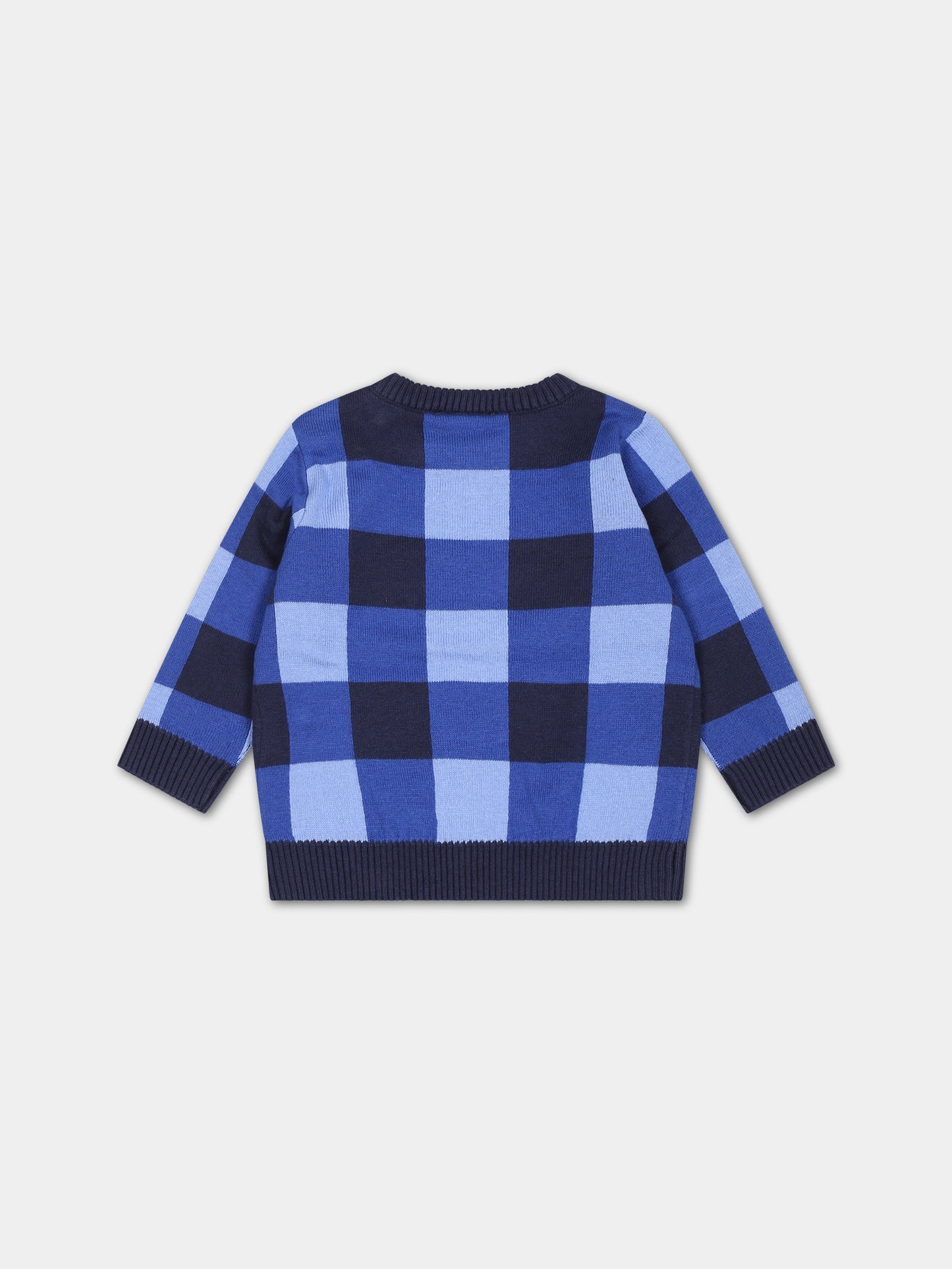 Maglione blu per neonato con logo,Kenzo Kids,K05519 84A