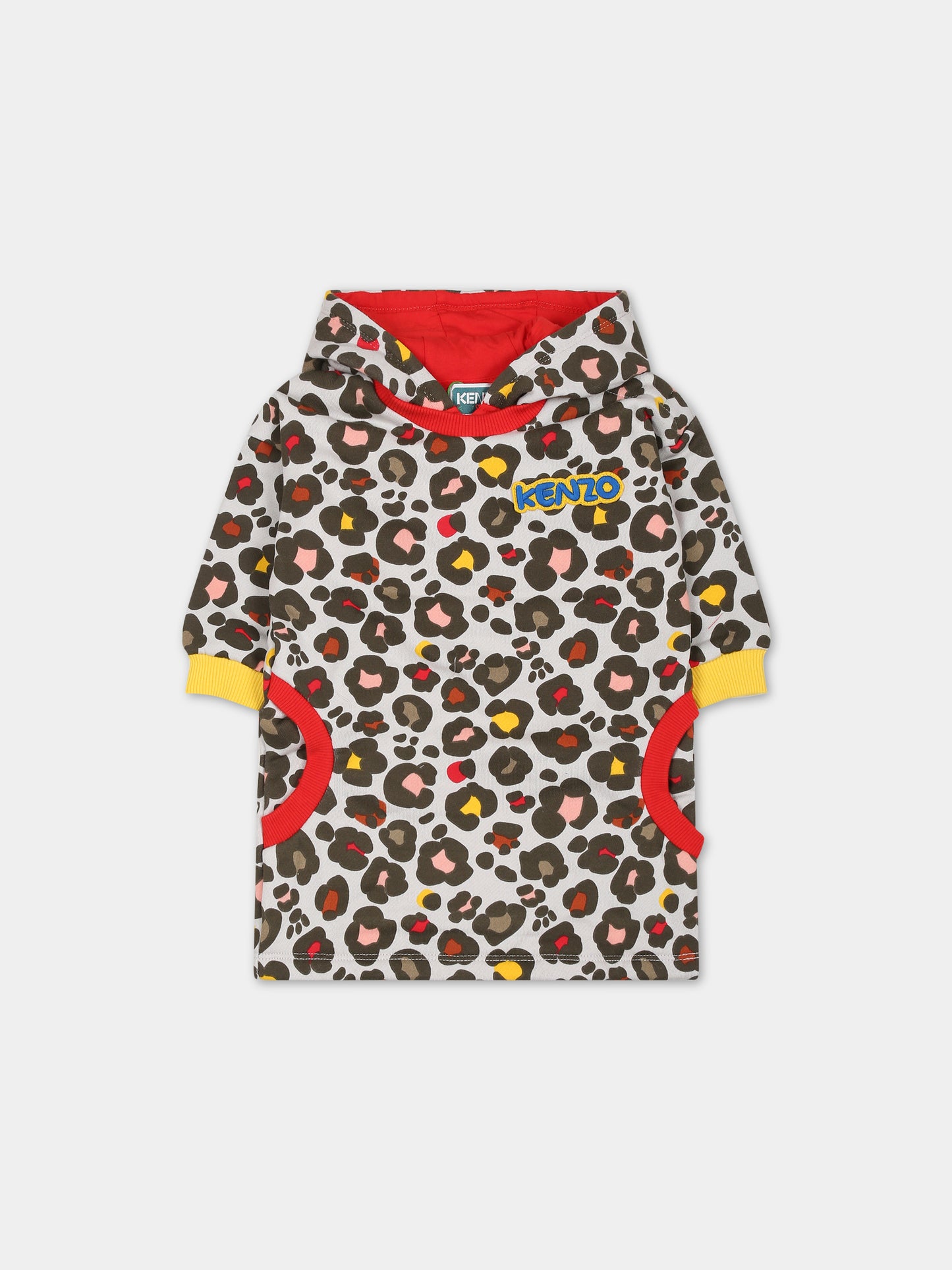Vestito multicolor per neonata con logo,Kenzo Kids,K02110 261