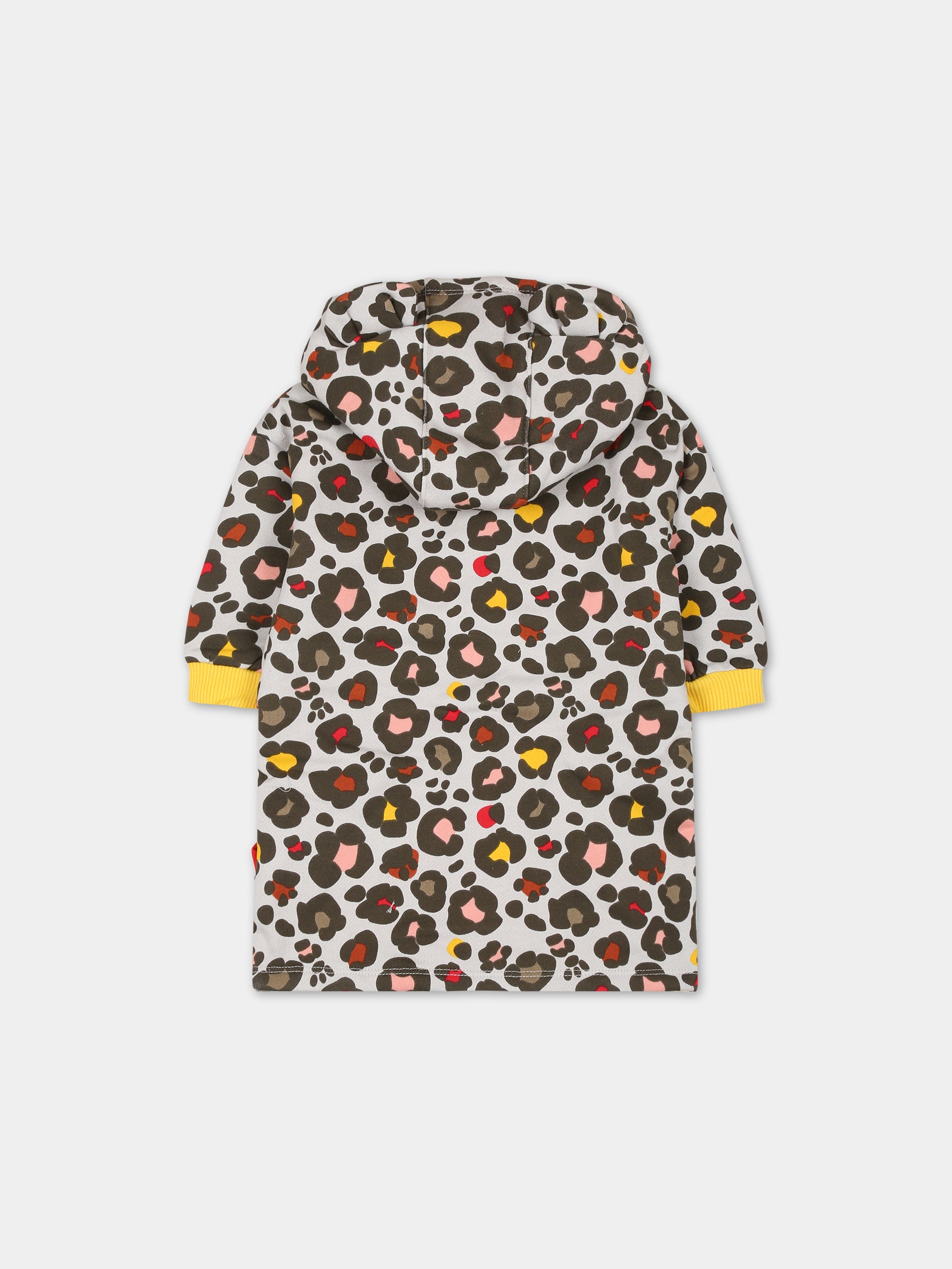 Vestito multicolor per neonata con logo,Kenzo Kids,K02110 261