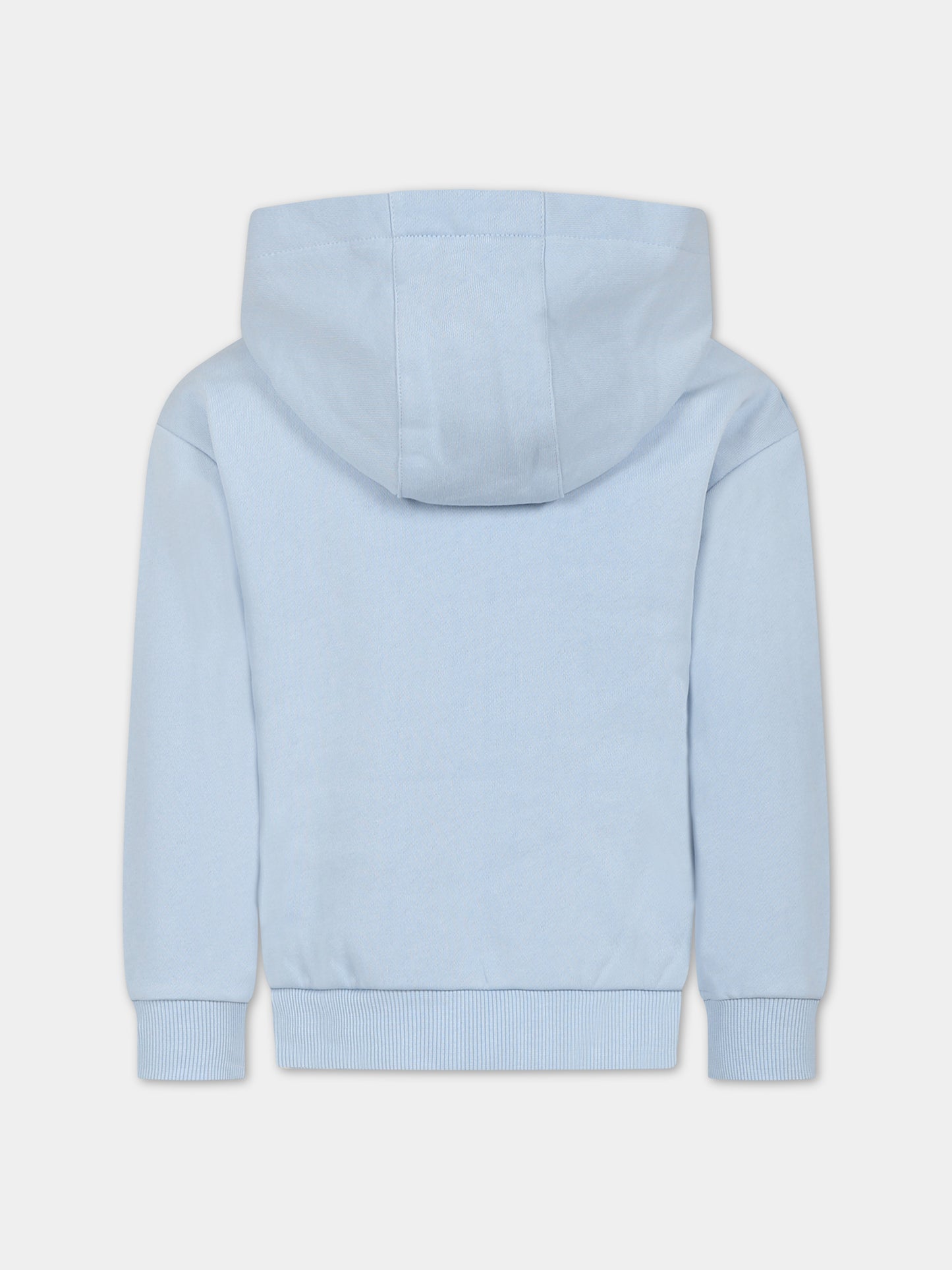 Felpa celeste per bambino con tigre e logo,Kenzo Kids,K25852 794