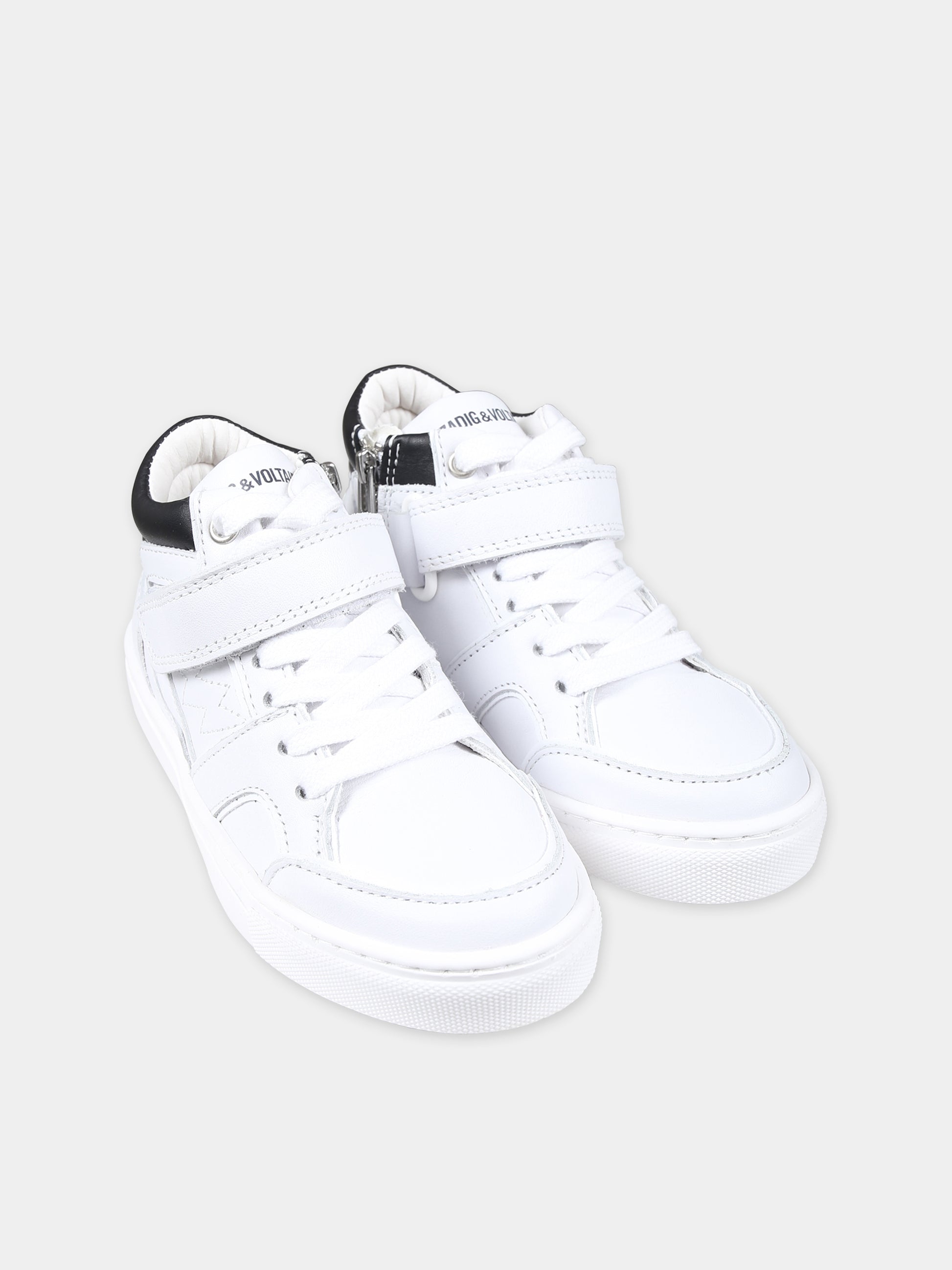 Sneakers bianche per bambini con logo,Zadig & Voltaire Kids,X59000 10P