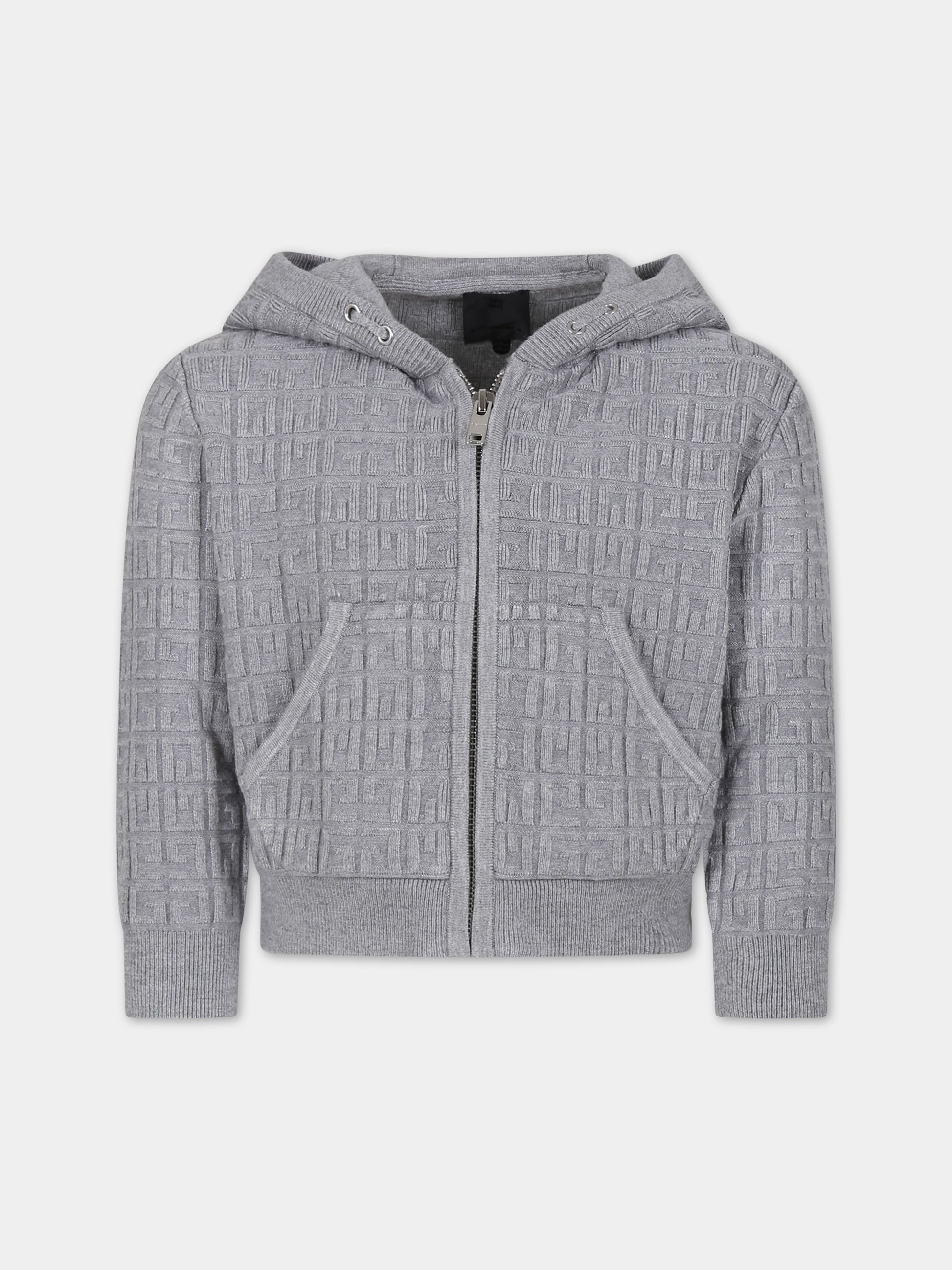 Cardigan grigio per bambina,Givenchy Kids,H15345 A17