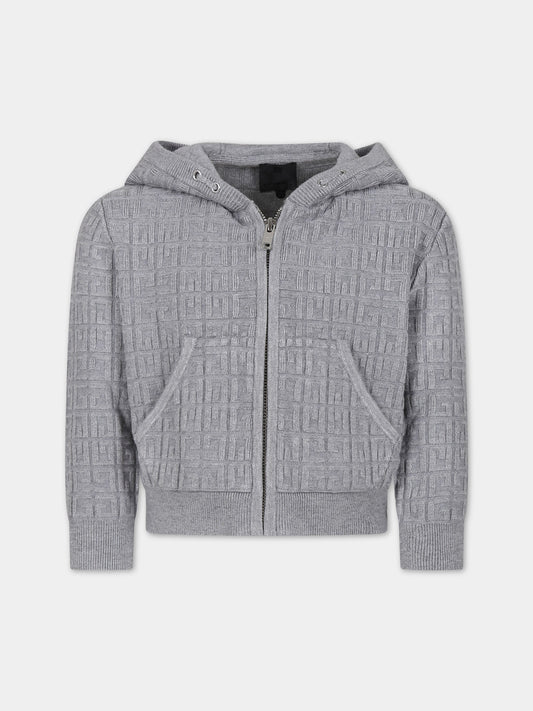 Cardigan grigio per bambina,Givenchy Kids,H15345 A17