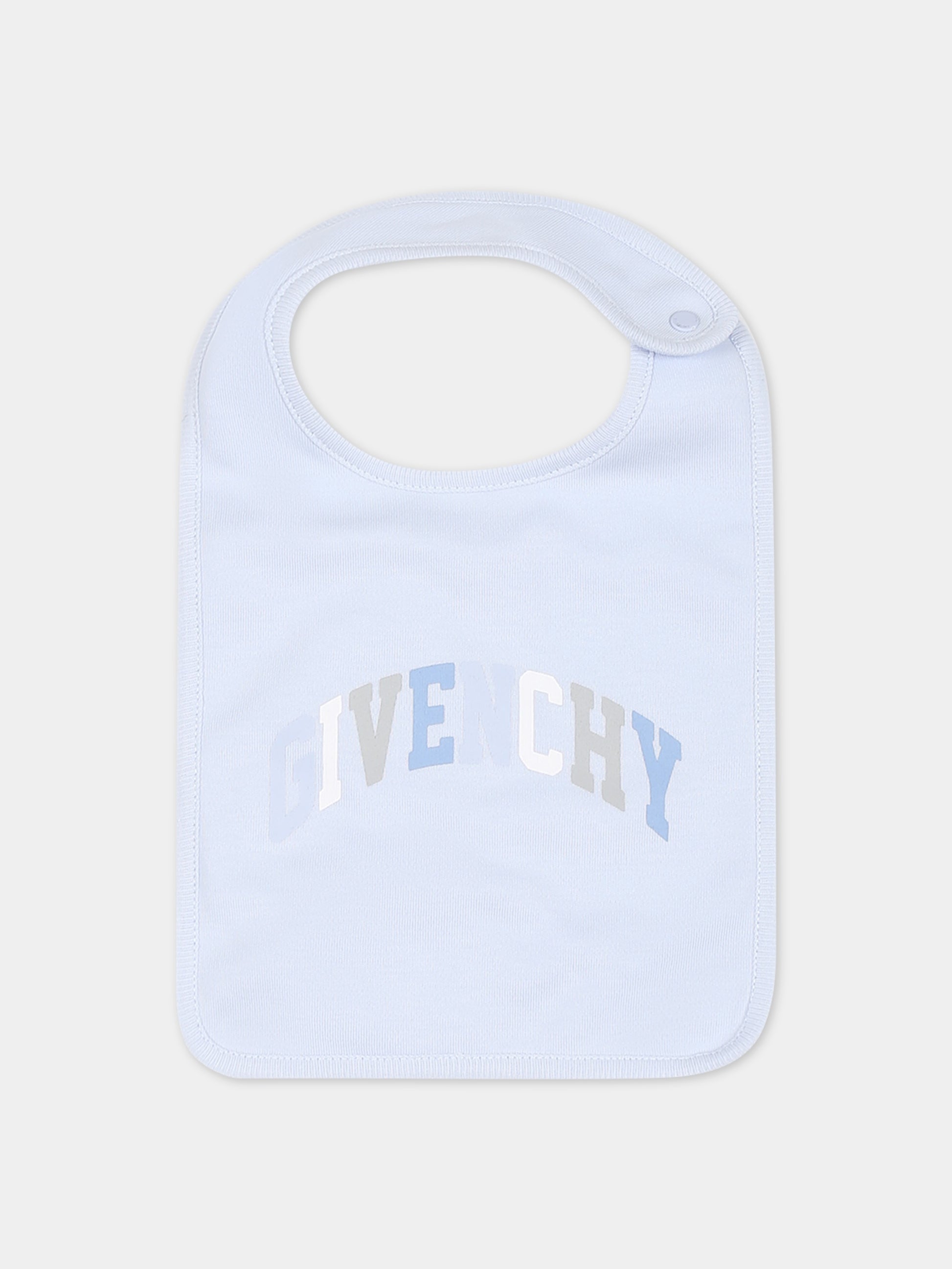 Set celeste per neonato con logo,Givenchy Kids,H98181 771