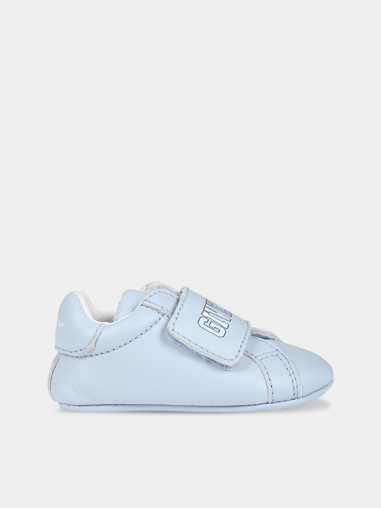 Sneakers celesti per neonato con logo,Givenchy Kids,H99048 771