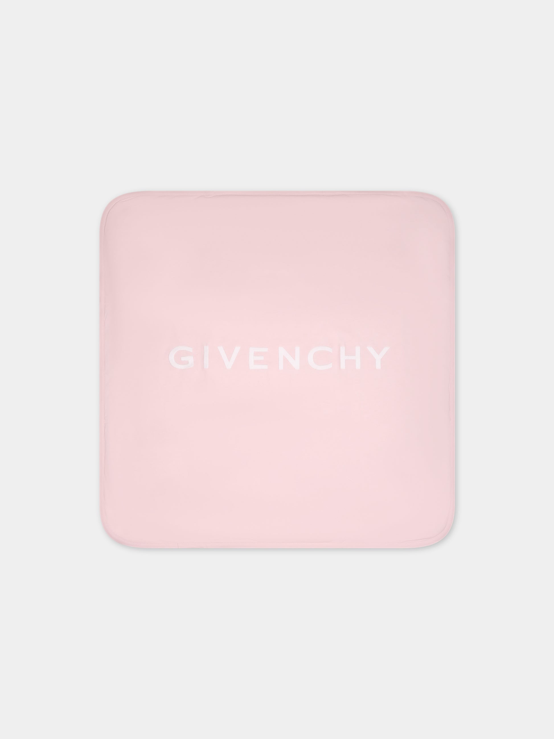 Coperta rosa per neonato con logo,Givenchy Kids,H90180 44Z