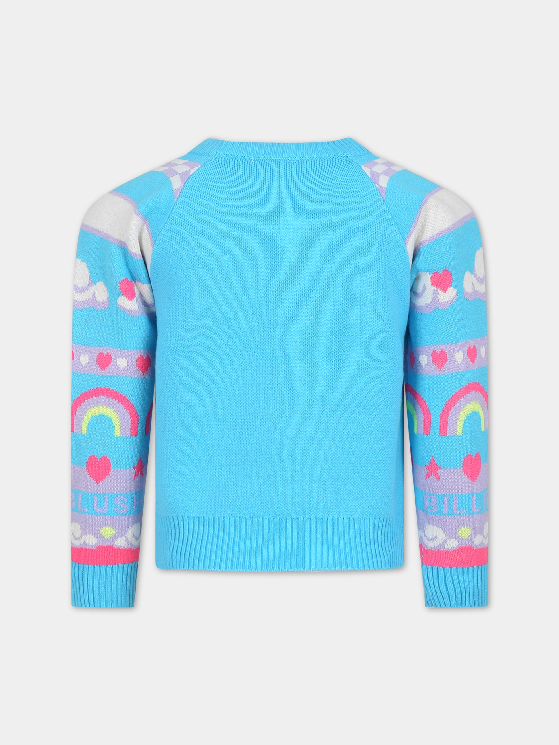 Maglione azzurro per bambina,Billieblush,U15B68 77S