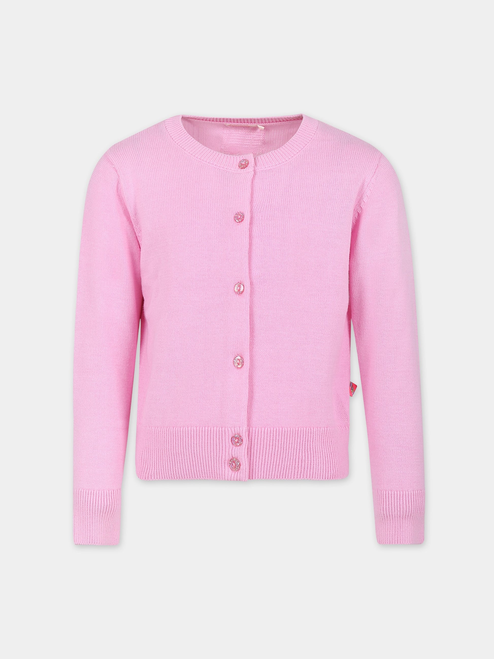 Cardigan rosa per bambina,Billieblush,U15B51 47C