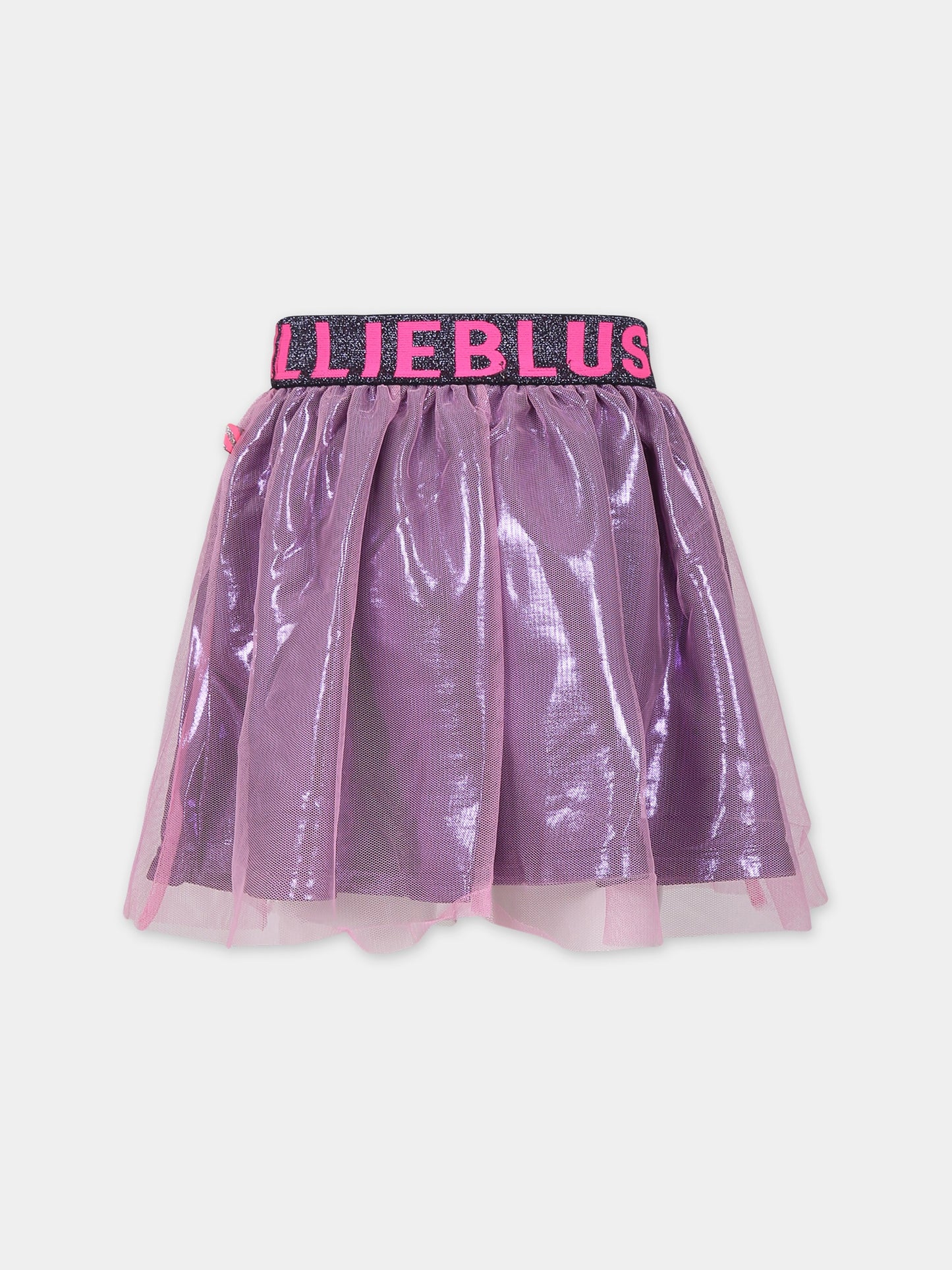 Gonna elegante rosa per bambina con logo,Billieblush,U13360 47C