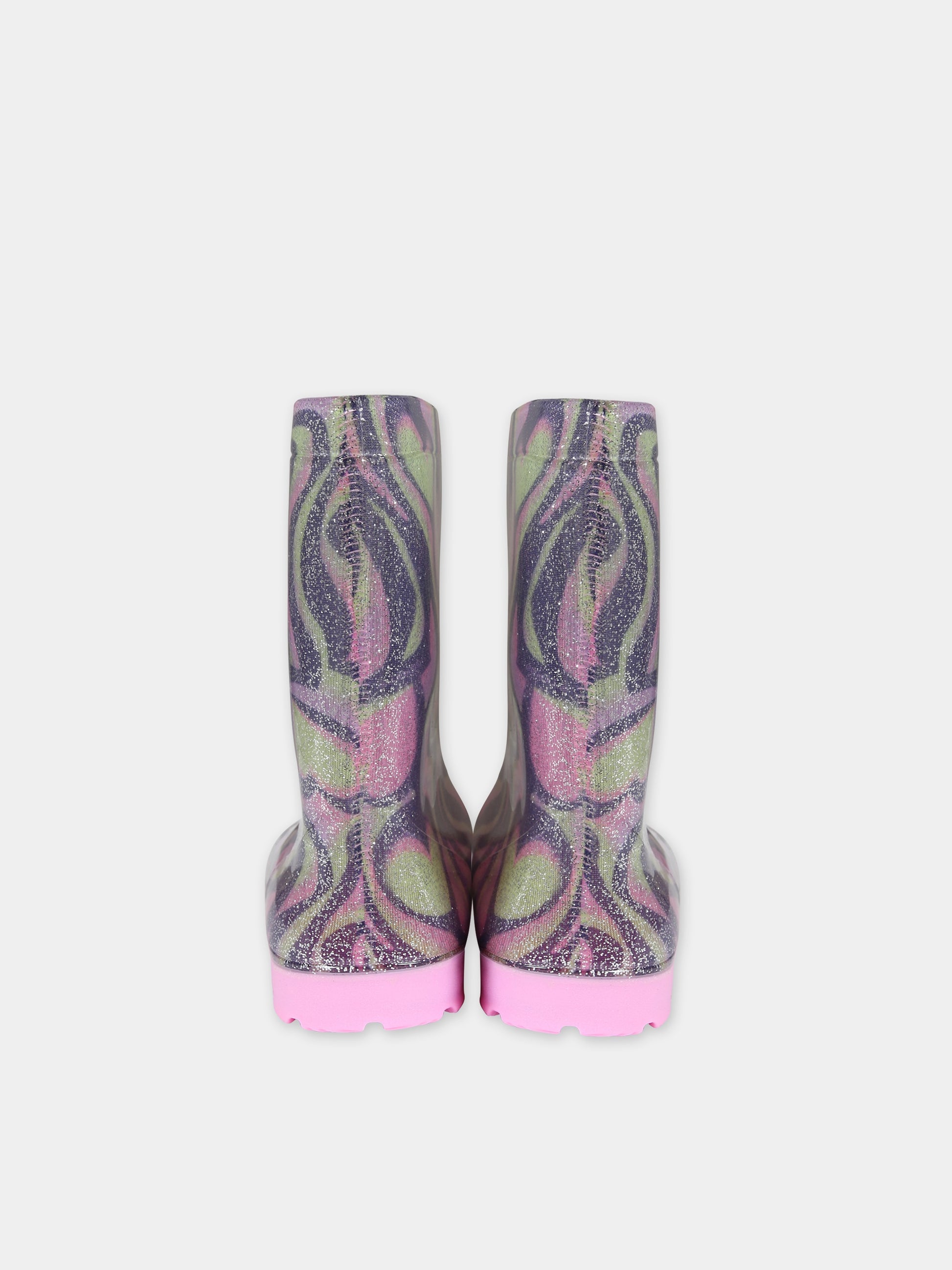 Stivali da pioggia multicolor per bambina,Billieblush,U19370 85T