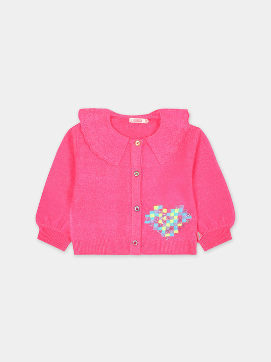 Cardigan fucsia per neonata,Billieblush,U05414 47A