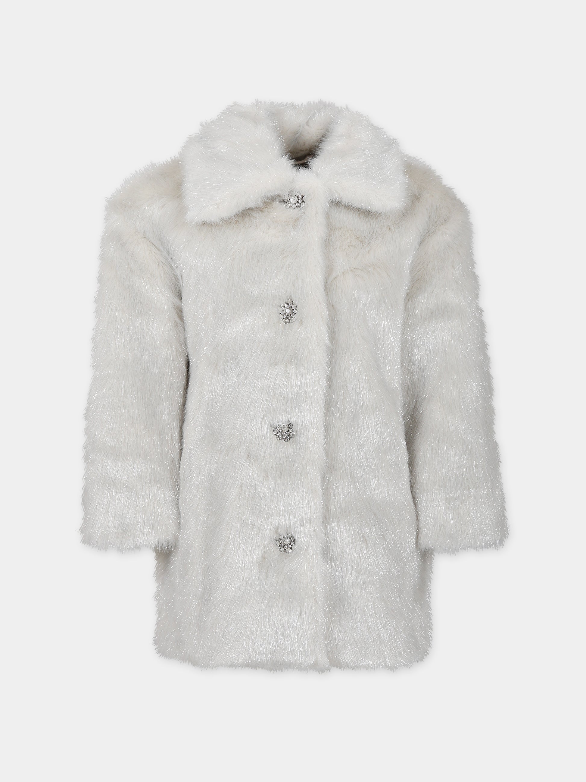 Ecopelliccia bianca per bambina,Philosophy,PFGB005 C PL065 0000