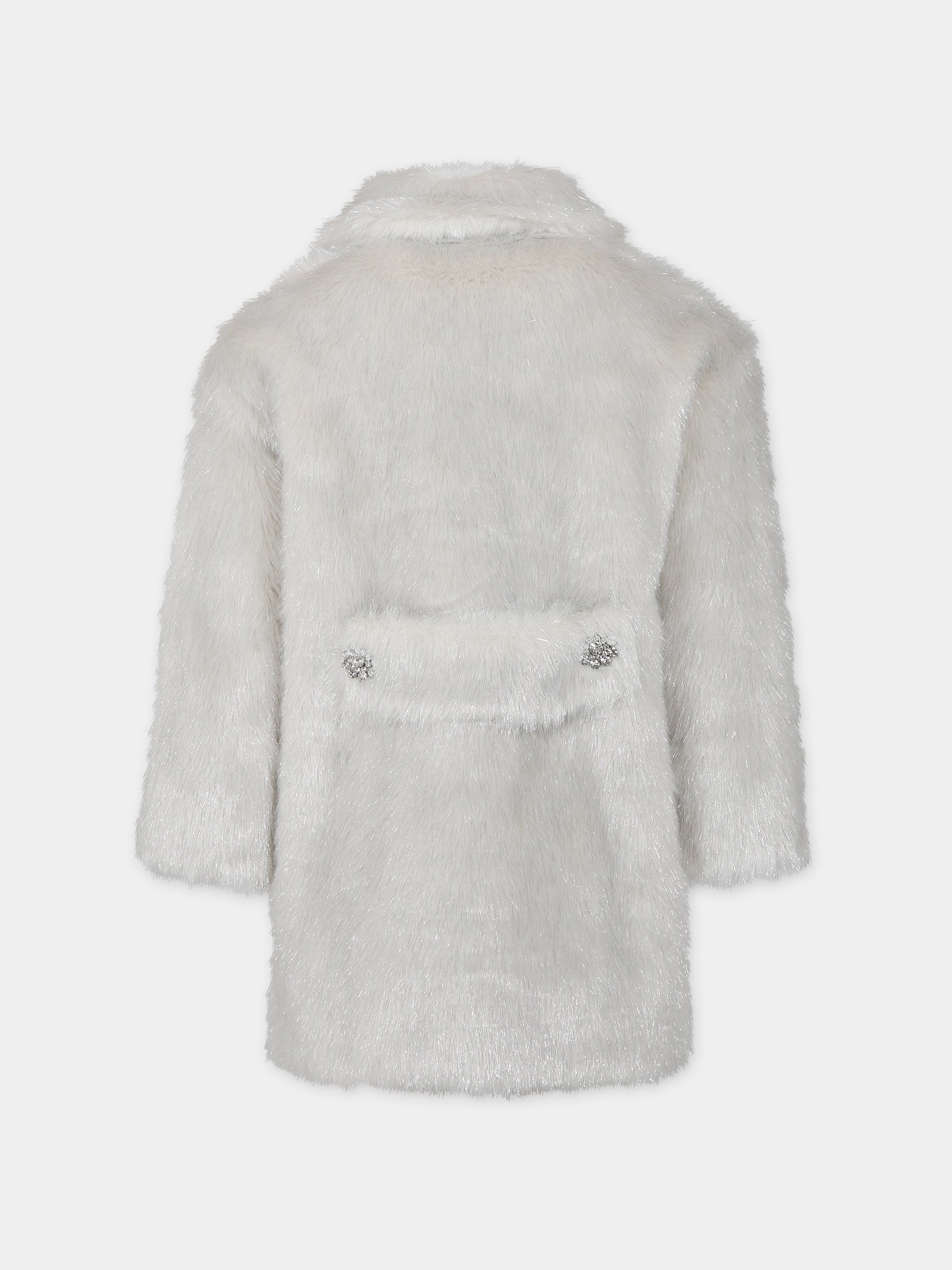 Ecopelliccia bianca per bambina,Philosophy,PFGB005 C PL065 0000