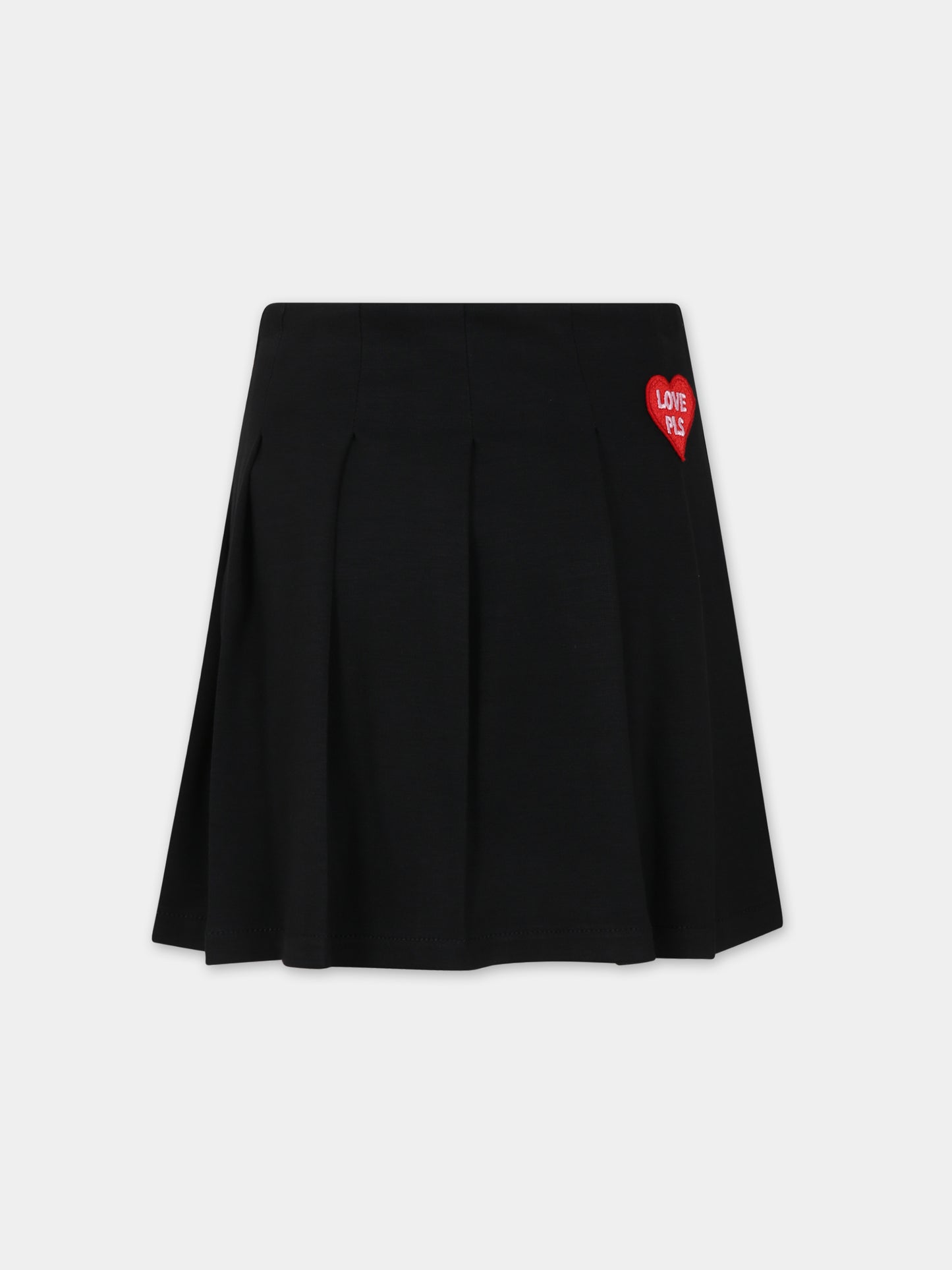 Gonna nera per bambina con cuore,Philosophy,PFGO003 0 JE205 N000