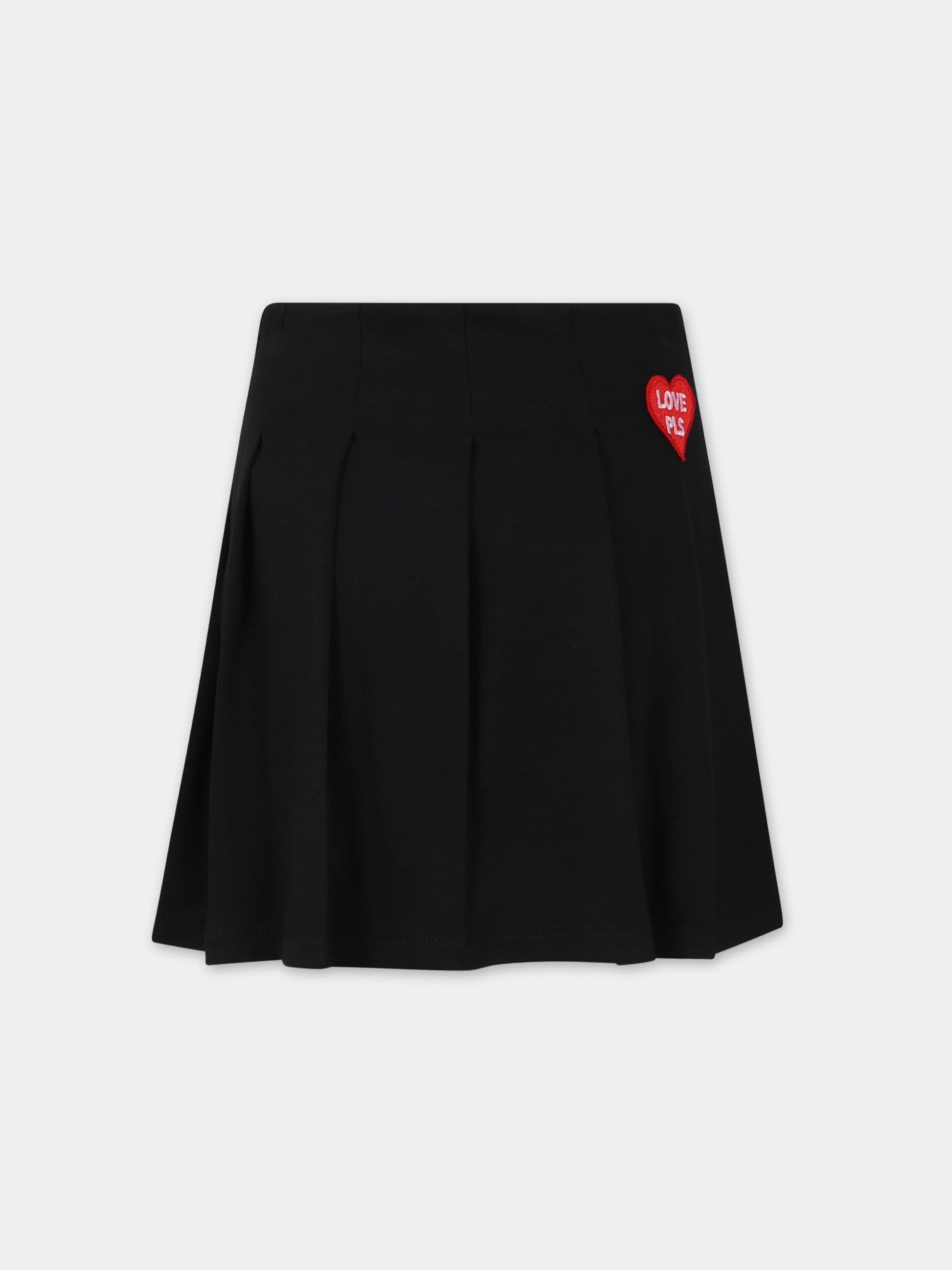 Gonna nera per bambina con cuore,Philosophy,PFGO003 0 JE205 N000