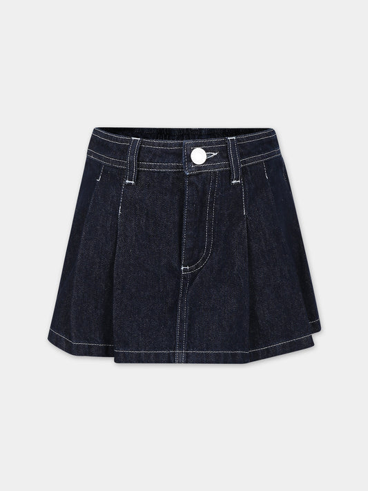 Shorts blu per bambina con fiori,Philosophy,PFBE004 0 DF011 4000