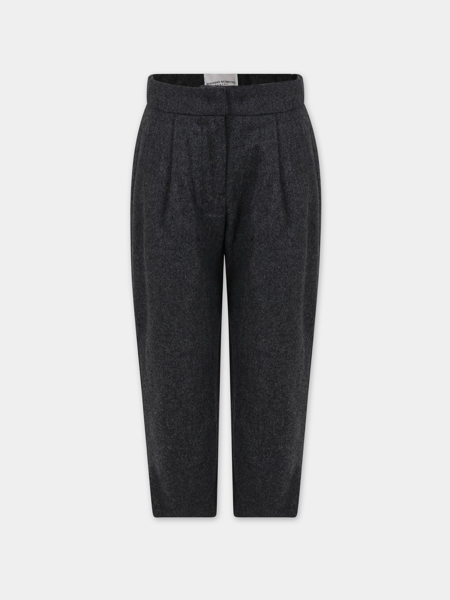 Pantaloni grigi per bambina con logo,Ermanno Scervino Junior,SFPA010 0 ML191 5026