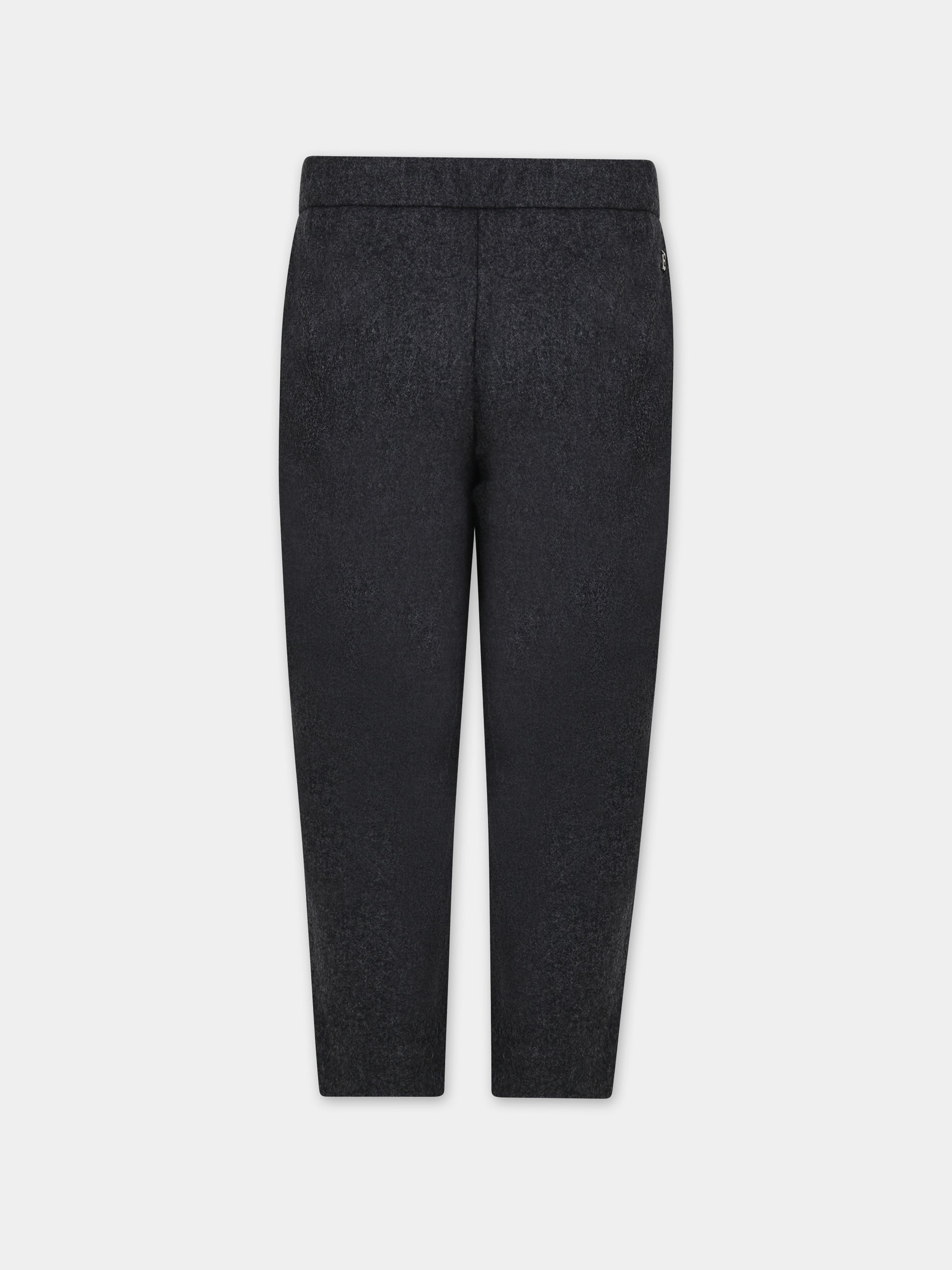 Pantaloni grigi per bambina con logo,Ermanno Scervino Junior,SFPA010 0 ML191 5026