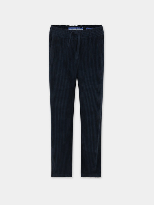 Pantaloni blu per bambino con logo,Jacob Cohen,HMPA007 0 VE130 4000