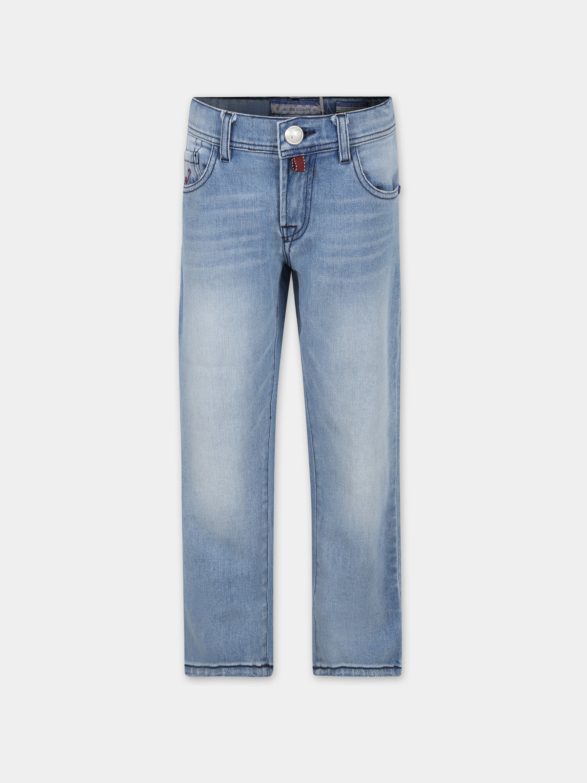 Jeans blu per bambino con logo,Jacob Cohen,HMPA002 1 DS008 4053