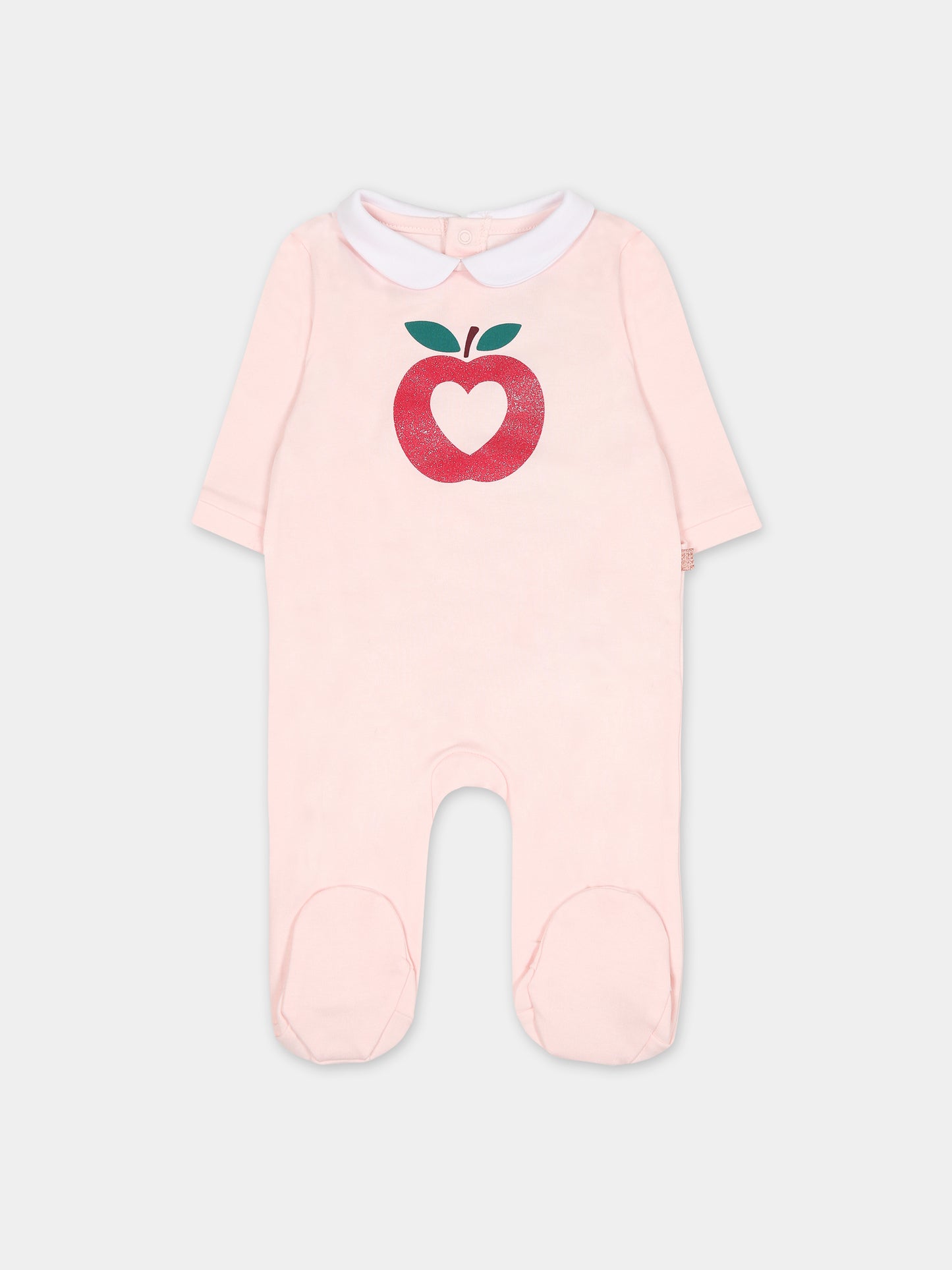 Tutina rosa con mela per neonata,Carrement Beau,Y97299 43B