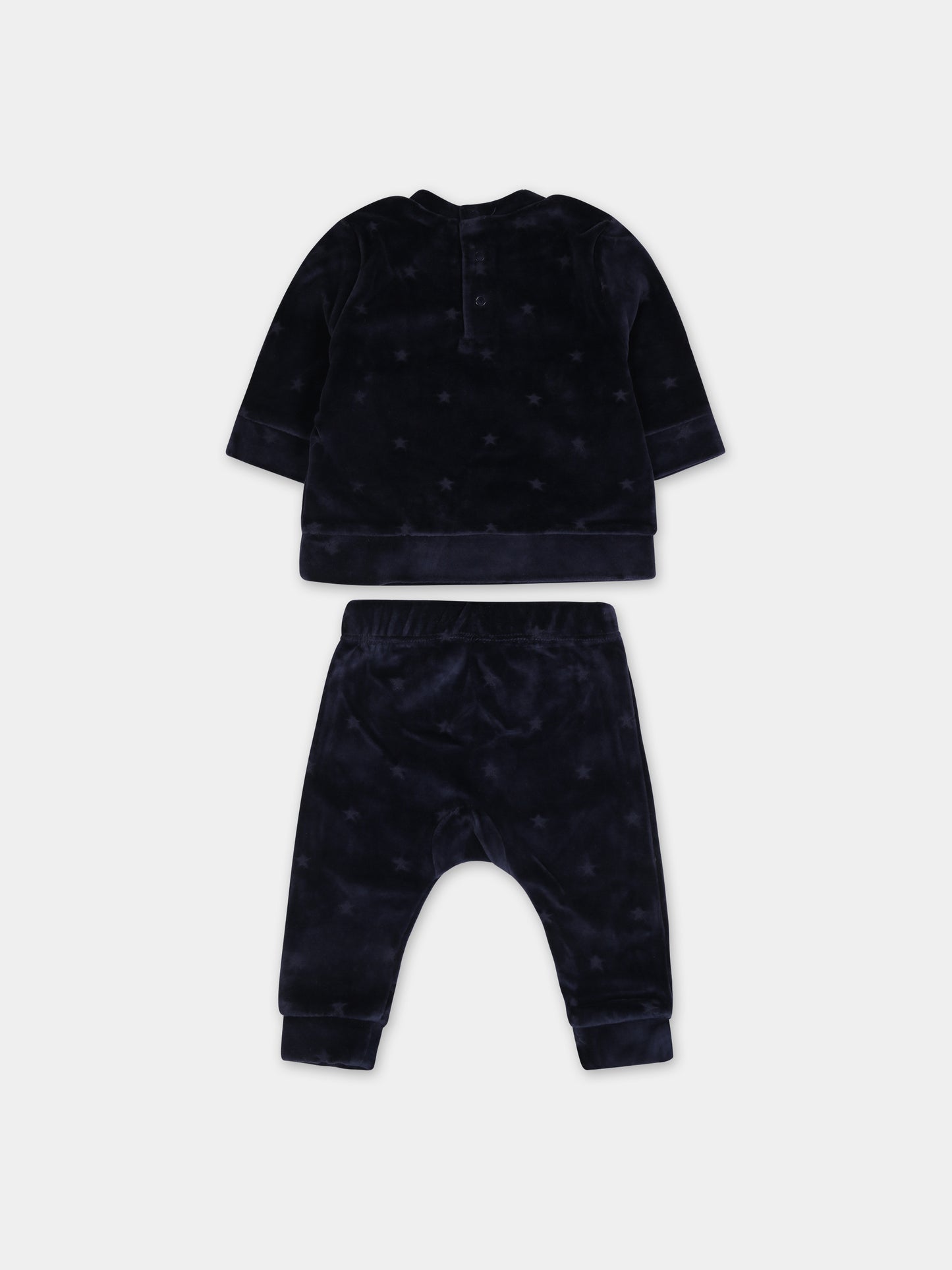 Completo blu per neonato con stelle,Carrement Beau,Y98226 849