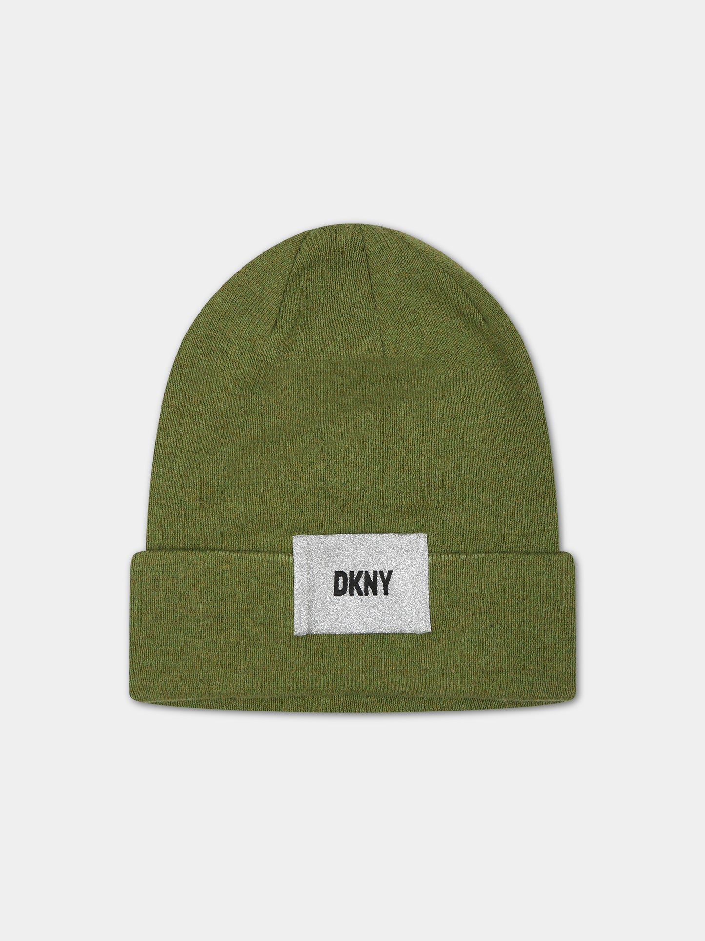 Berretto verde per bambini con logo,Dkny,D31310 636