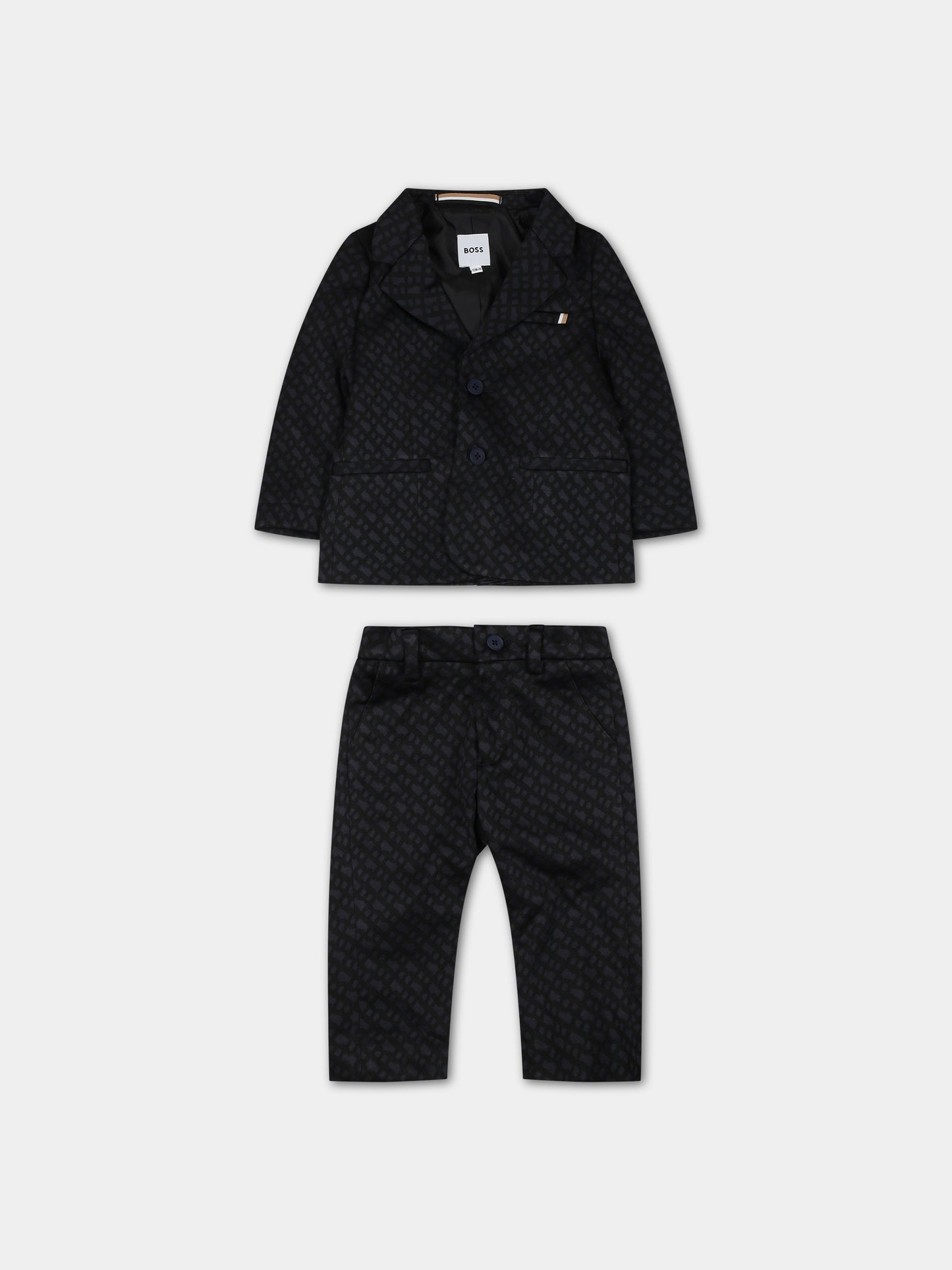 Completo elegante blu per neonato,Boss,J08091 862