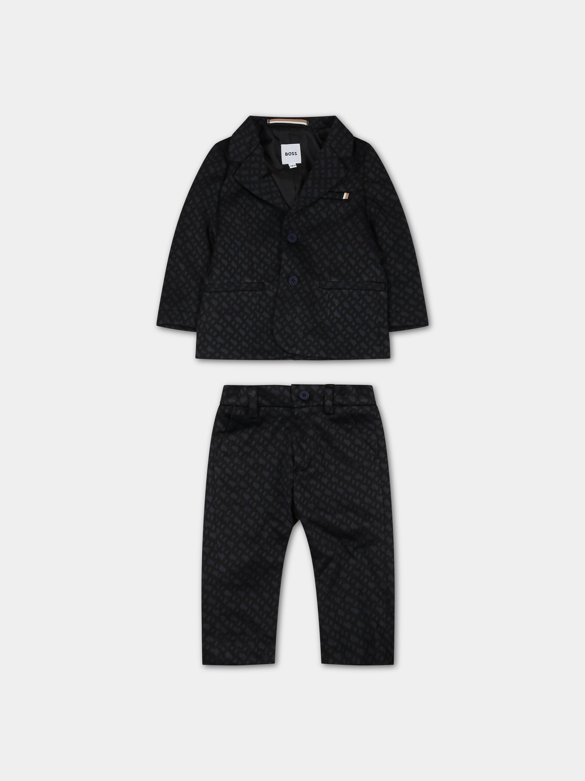 Completo elegante blu per neonato,Boss,J08091 862