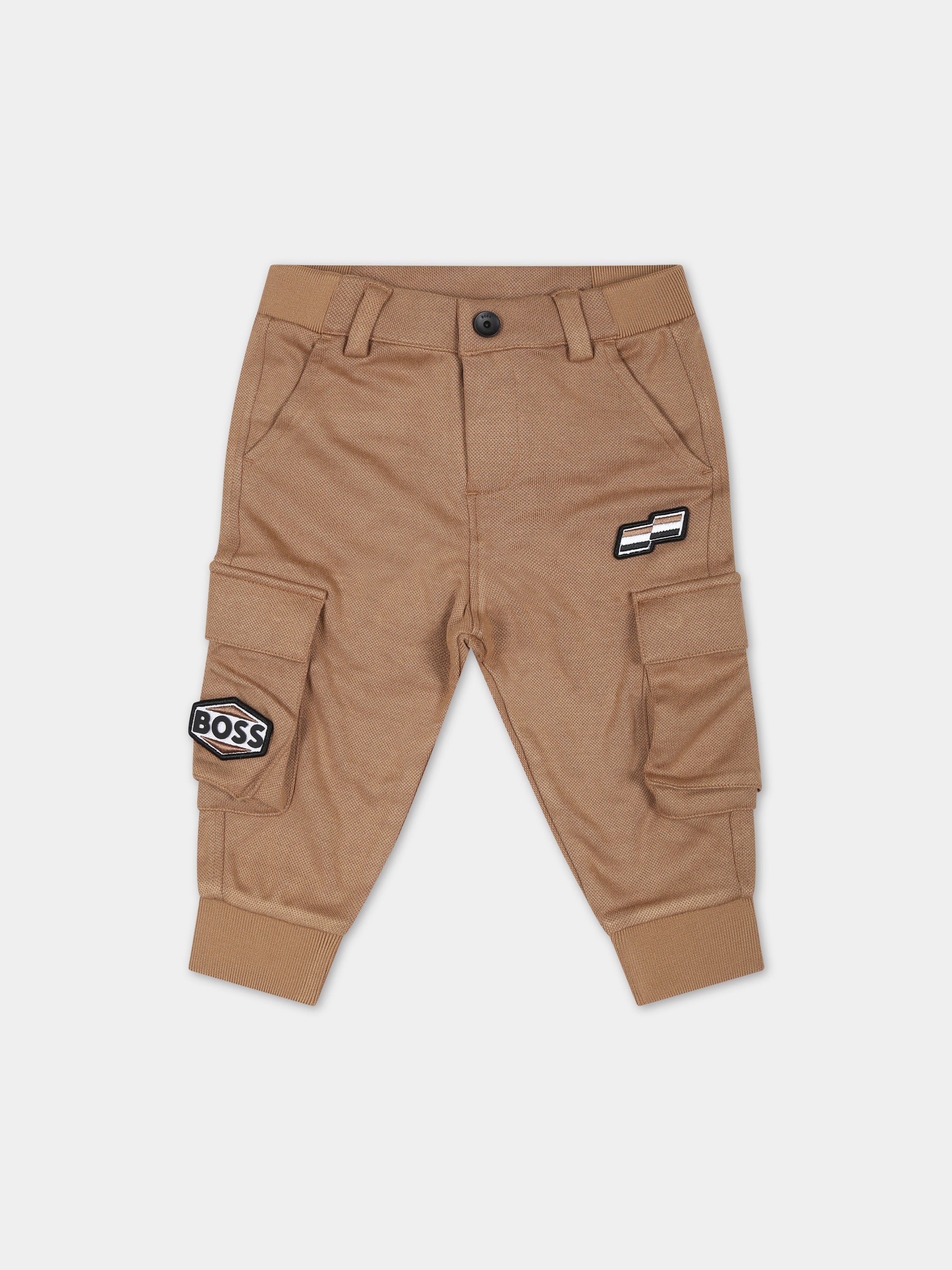 Pantalone casual beige per neonato,Boss,J04485 269