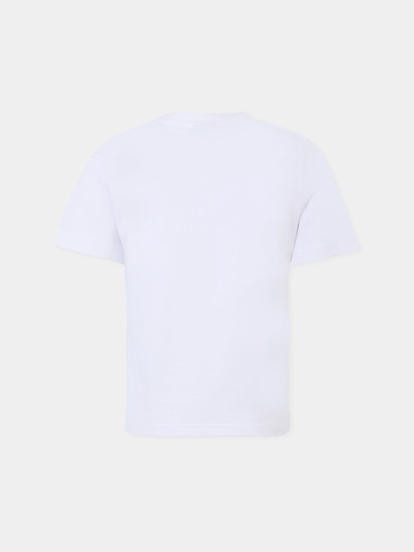 T-shirt bianca per bambino con logo blu,Boss,J25P24 10P