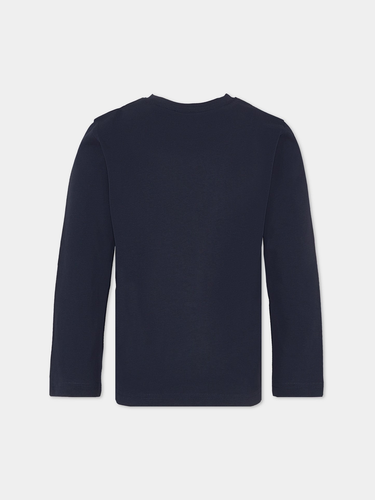 T-shirt blu per bambino con logo,Boss,J25P25 849