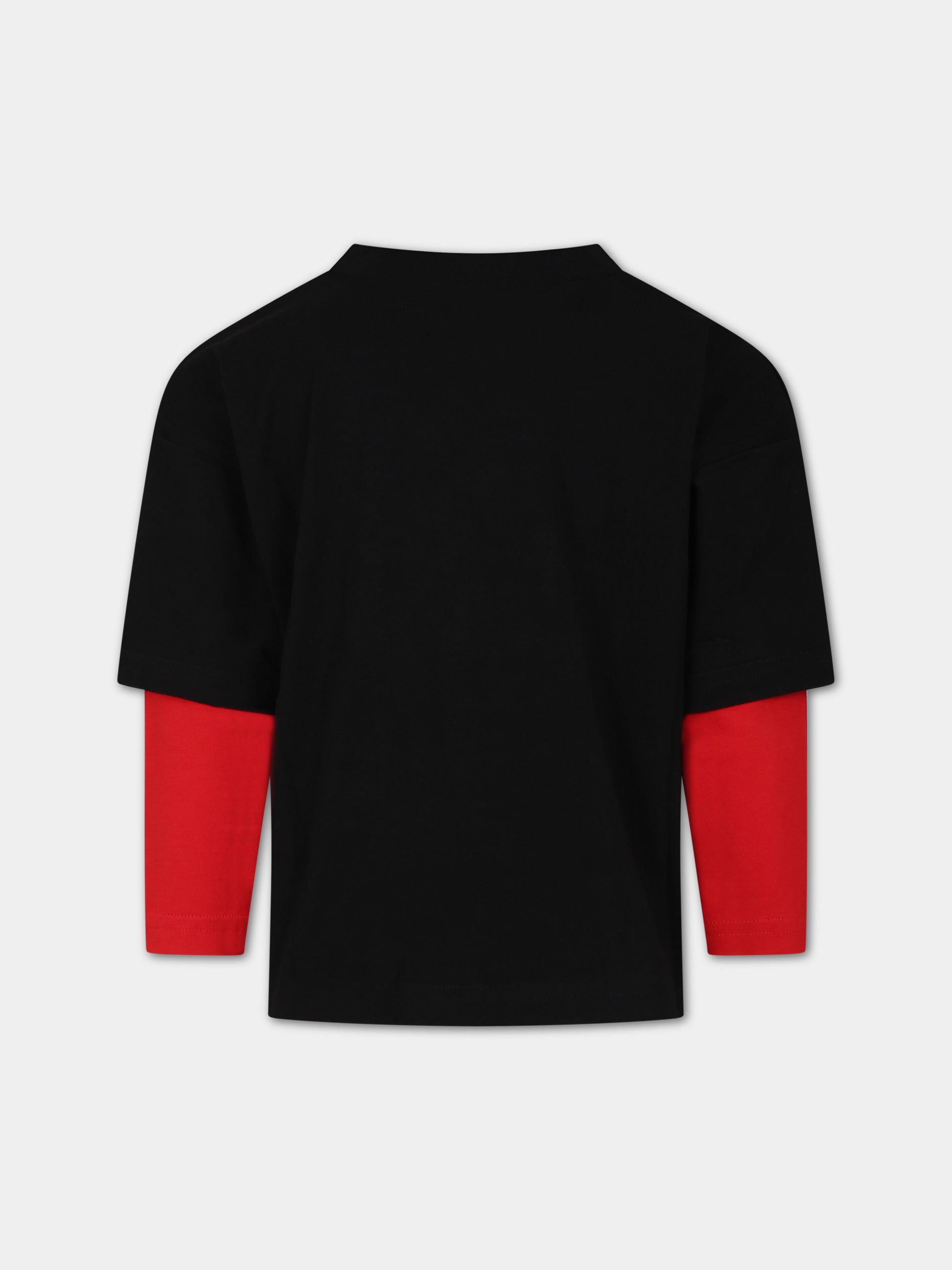 T-shirt nera per bambini con logo,Hugo,G25136 09B