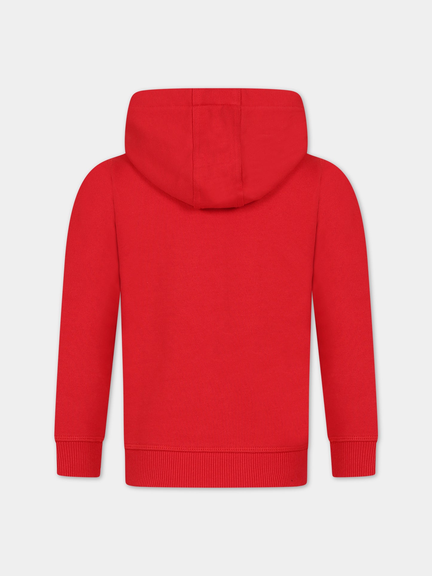 Felpa rossa per bambino con logo,Hugo,G25152 990