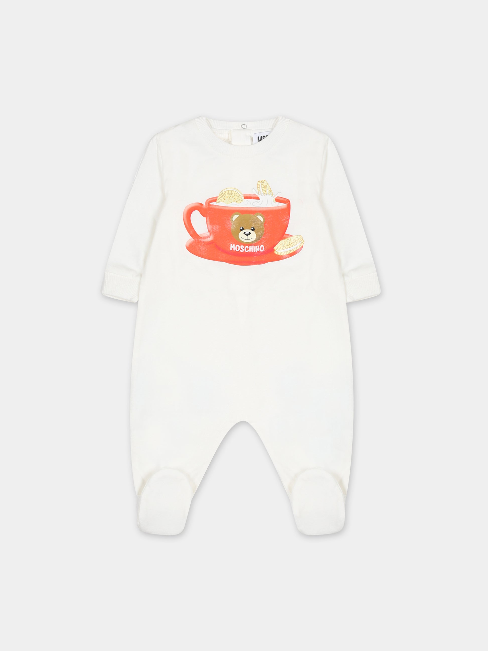 Set multicolor per neonata con Teddy Bear e biscotti,Moschino Kids,MUY05F LBBC0 83398