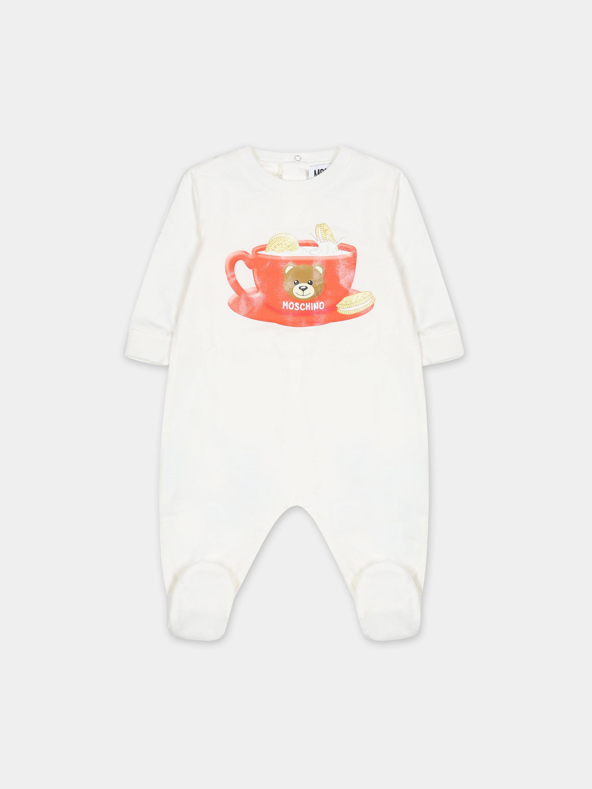 Set multicolor per neonato con Teddy Bear e biscotti,Moschino Kids,MUY05F LBBC0 83511