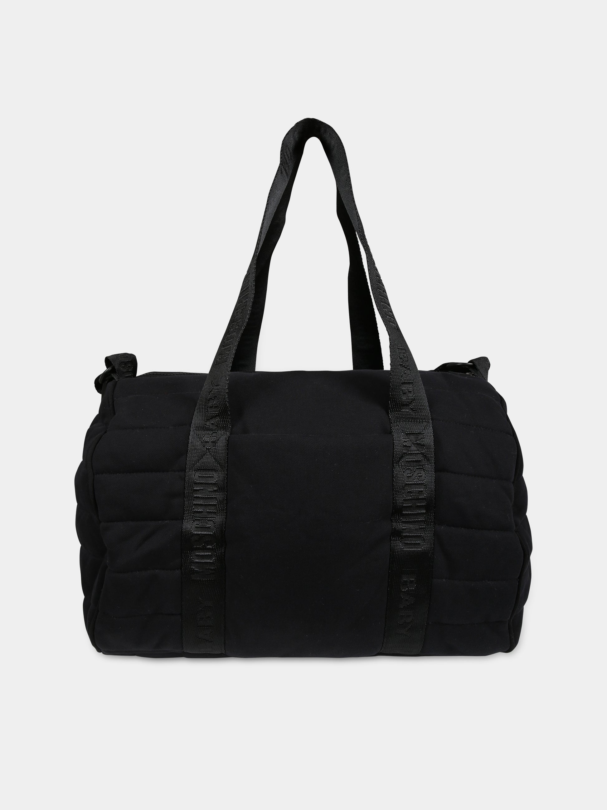 Borsa mamma nera per neonati con Teddy Bear e logo,Moschino Kids,MNX03P LCA26 60100