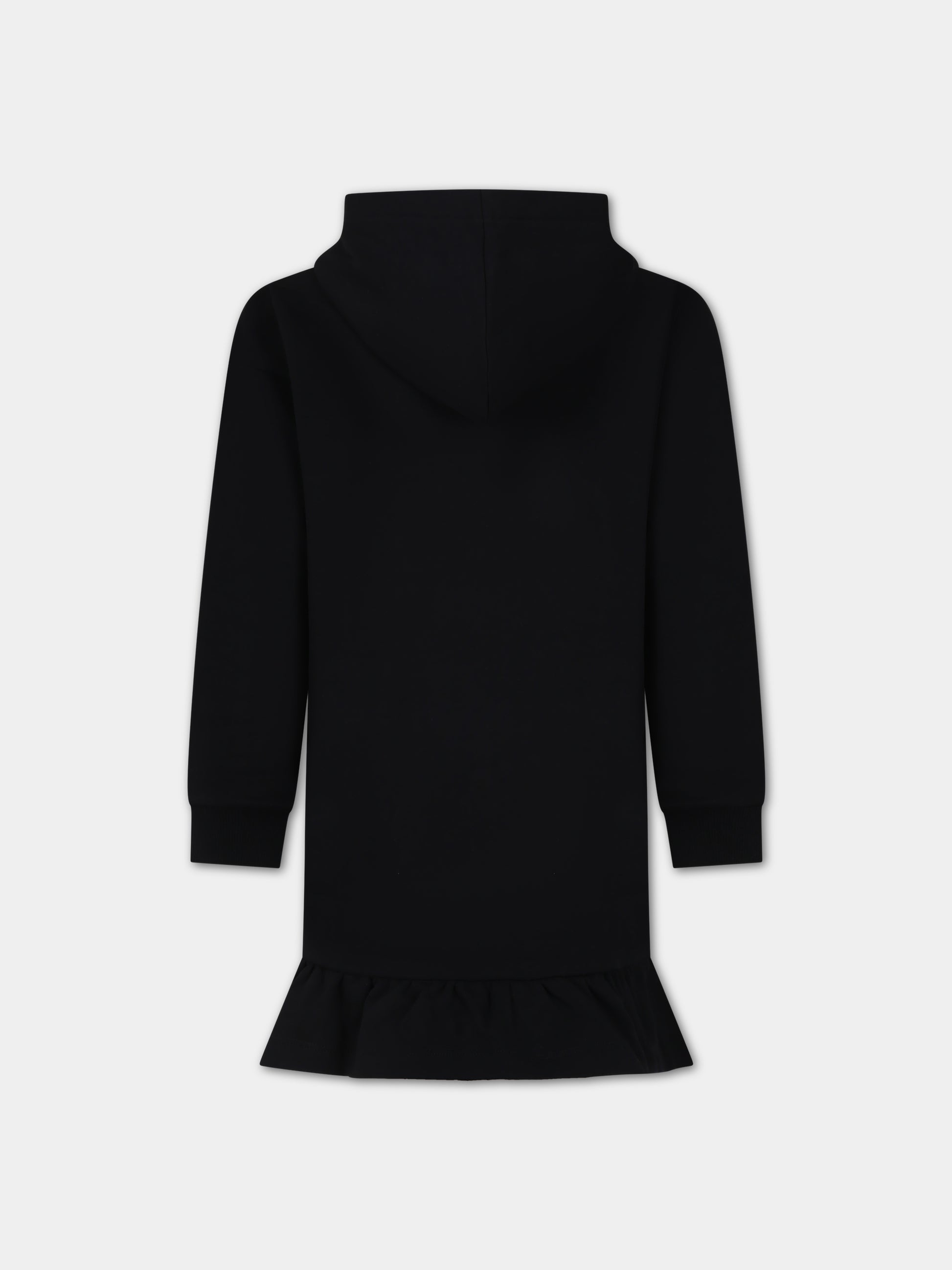 Vestito nero per bambina con Teddy Bear e cuore,Moschino Kids,HDV0DO LDA14 60100