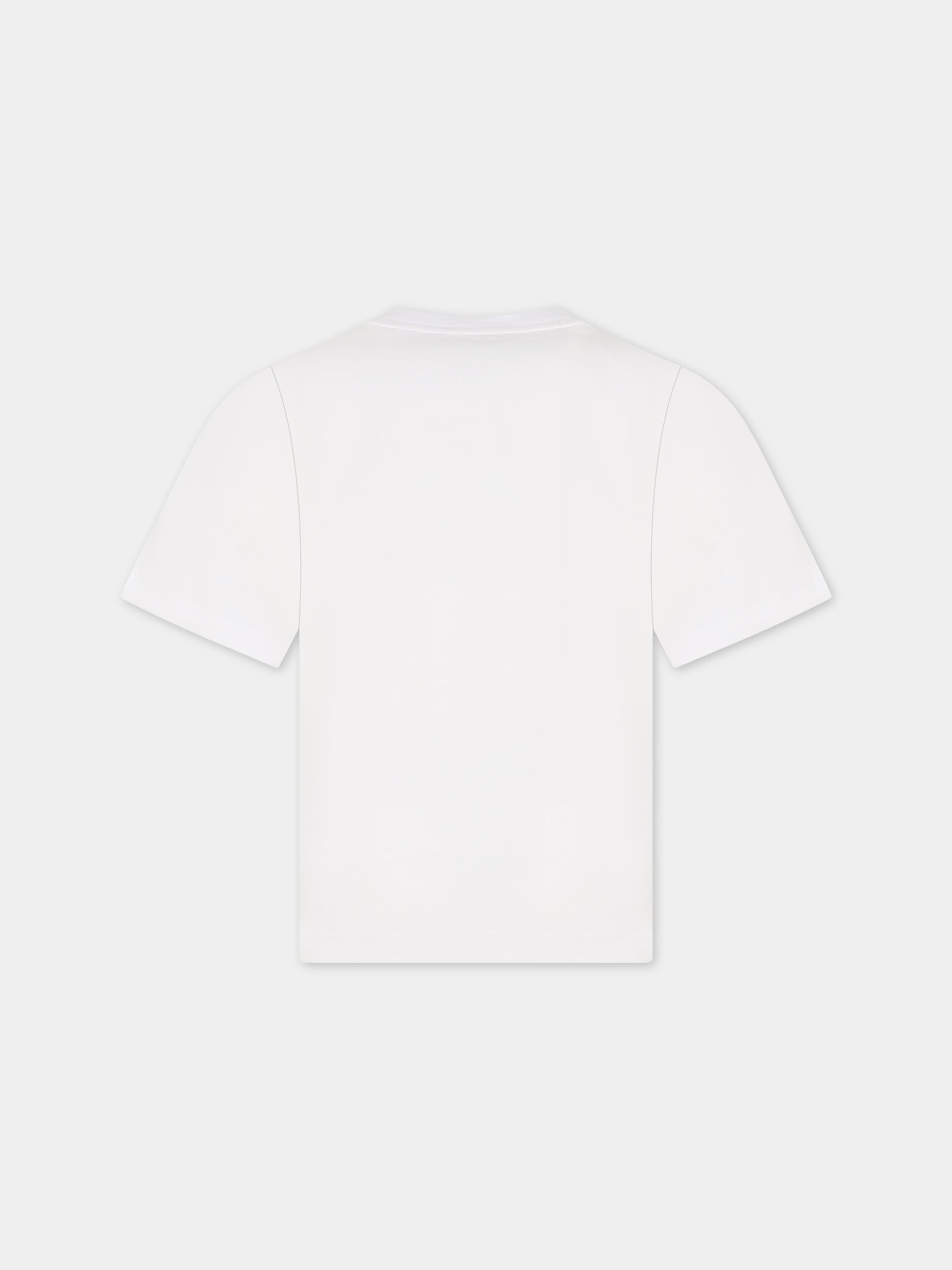 T-shirt bianca per bambino con Teddy Bears,Moschino Kids,HQM03R LAA20 10101