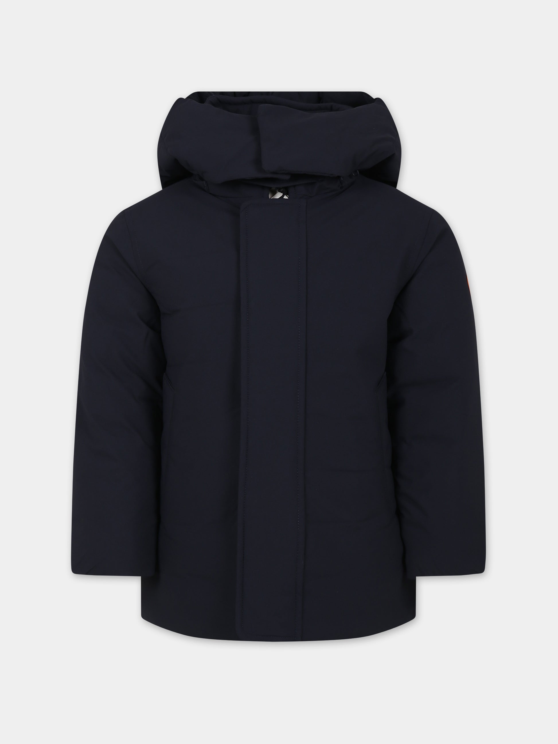 Parka Cassie blu per bambina con logo,Save The Duck Kids,40060G MATT17 90010