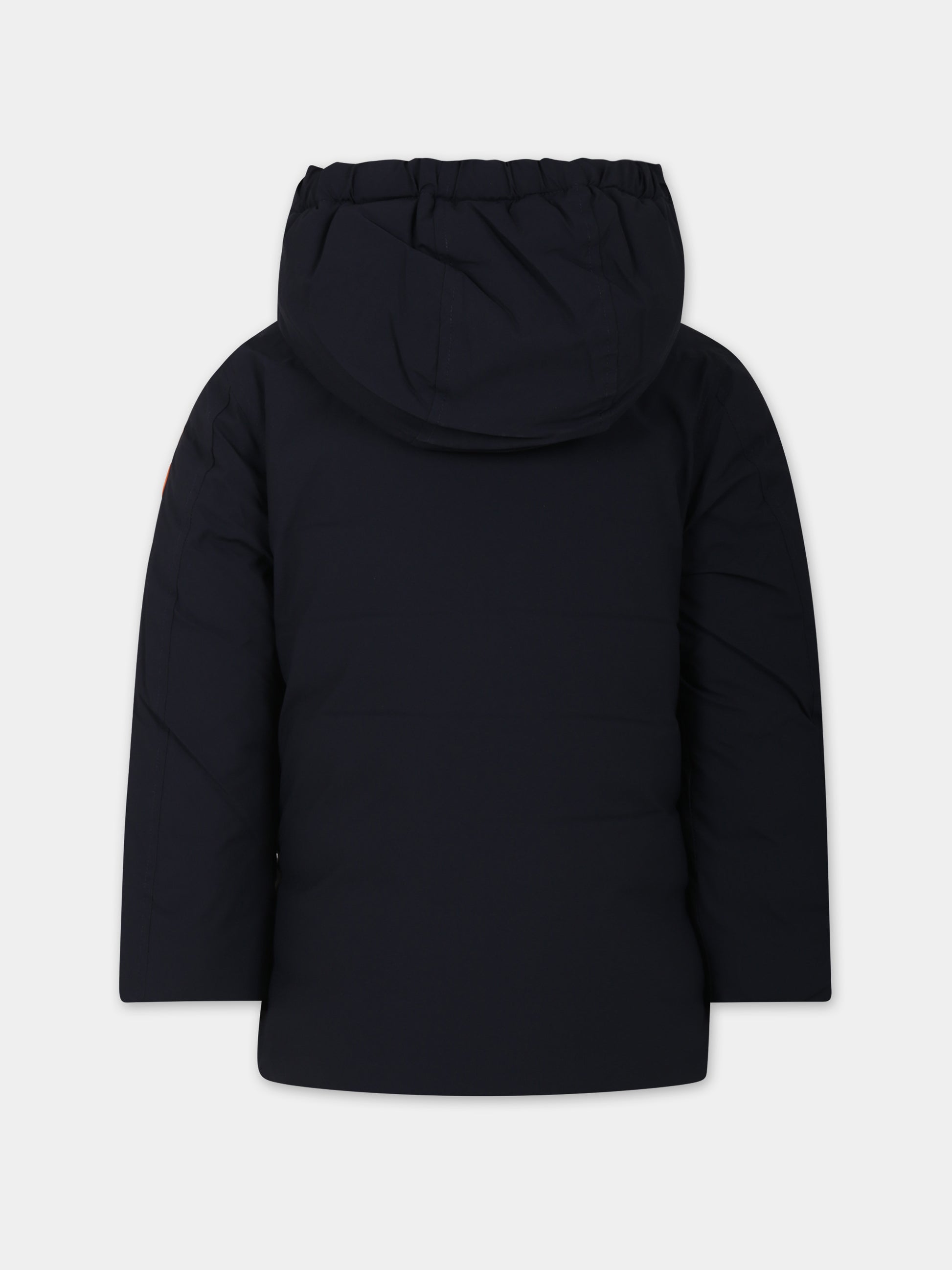 Parka Cassie blu per bambina con logo,Save The Duck Kids,40060G MATT17 90010