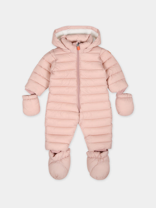 Piumino Storm rosa per neonata con logo,Save The Duck Kids,I30002X GIGA17 80007