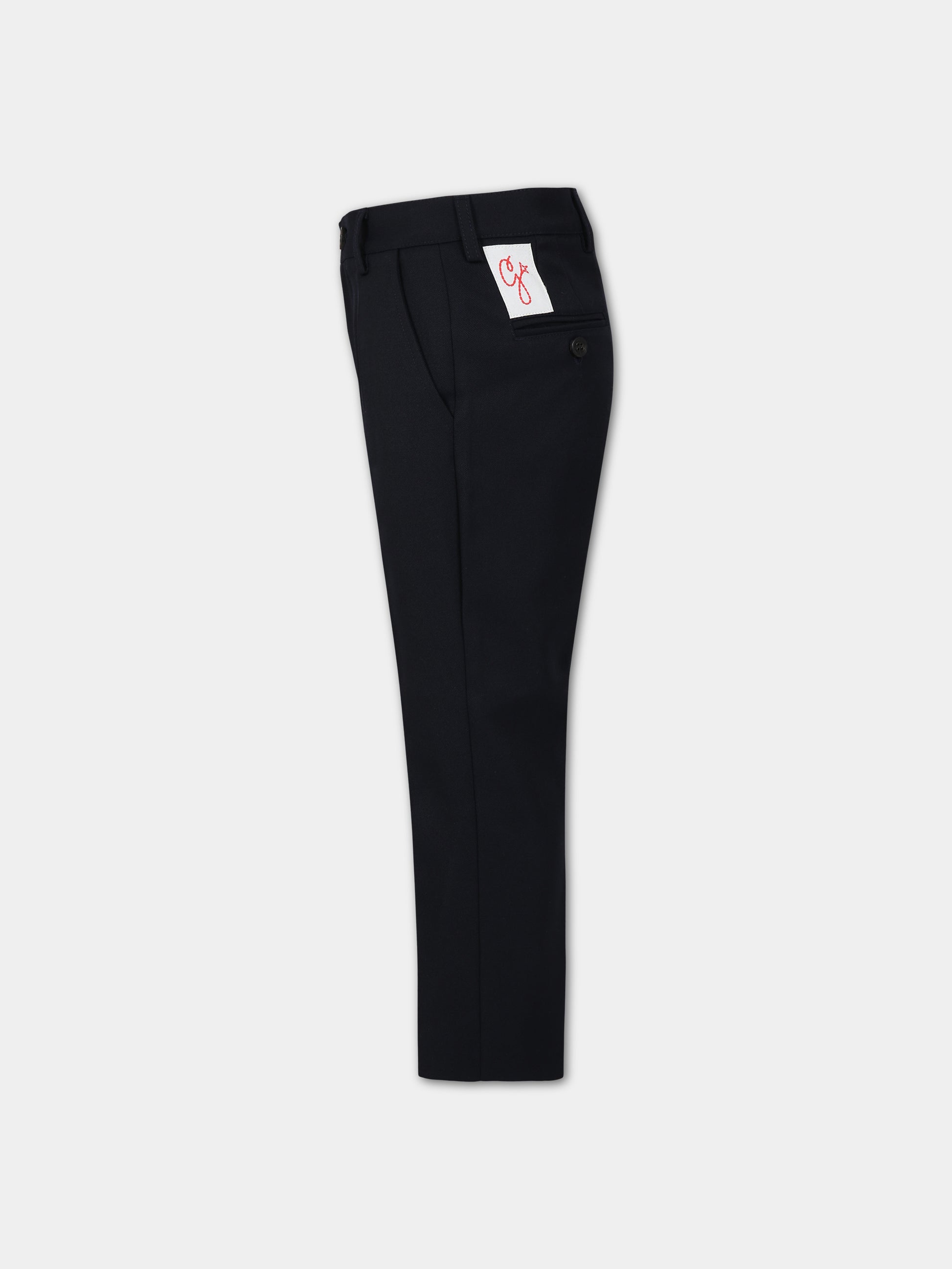 Pantaloni neri per bambino con logo,Golden Goose,GKP01561 P001072 50501