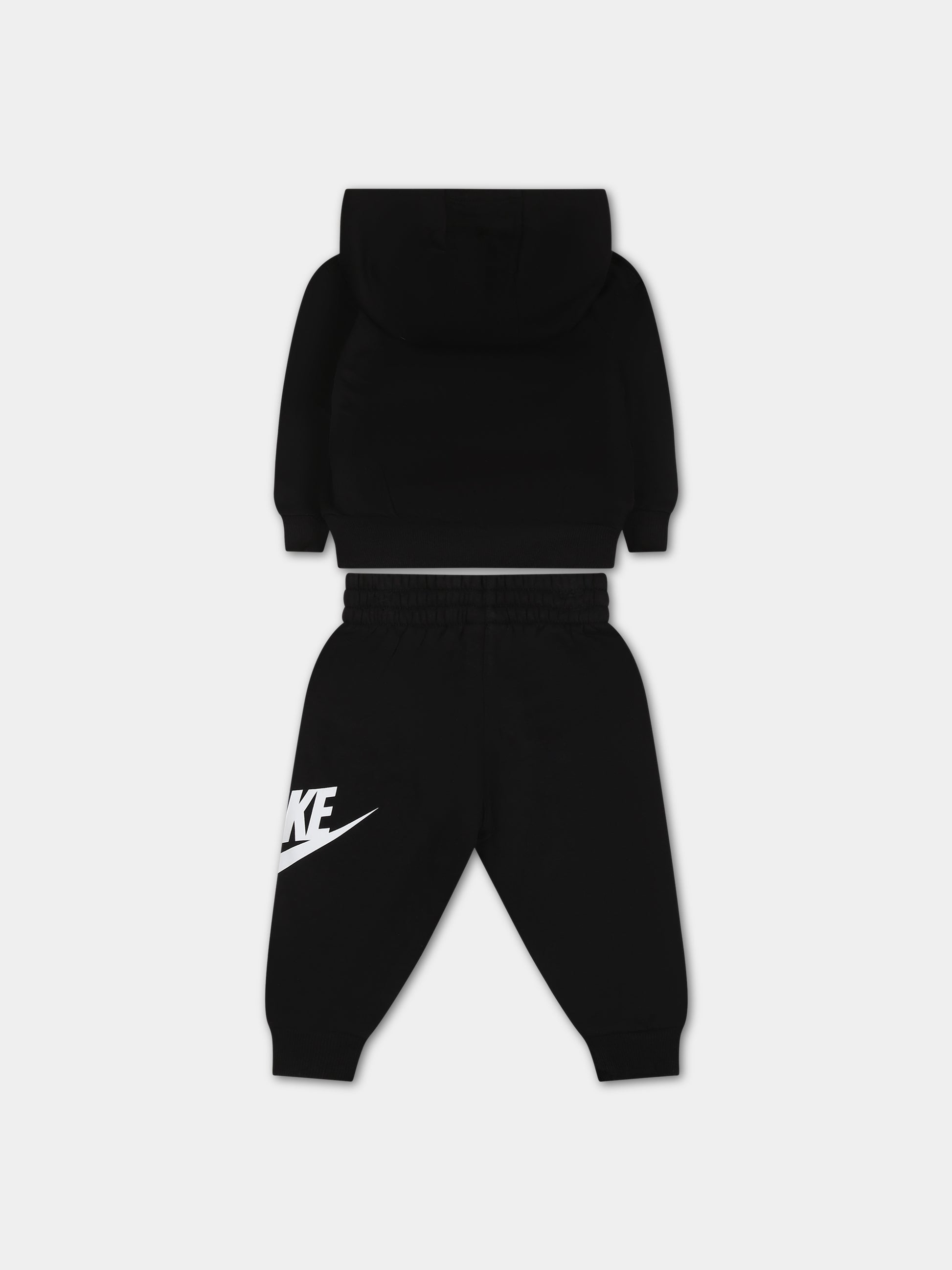 Completo nero per neonati con logo,Nike,66L135 023