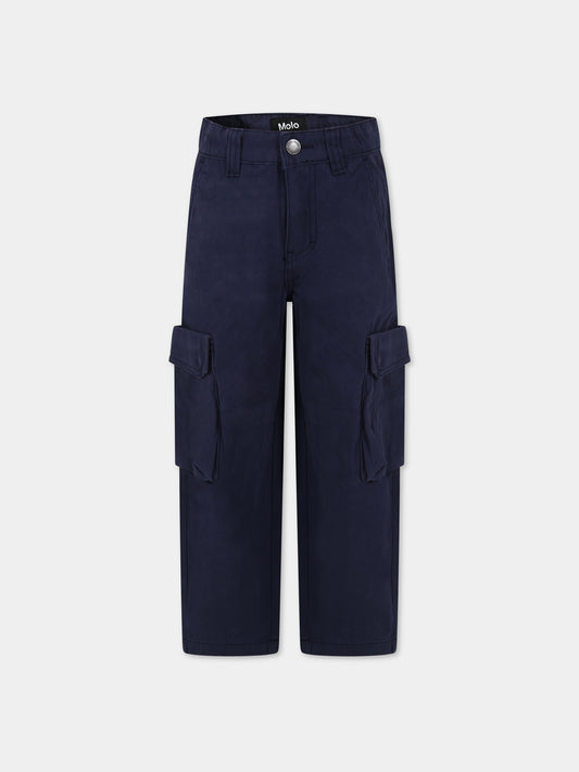Pantaloni blu per bambino,Molo,1W23I101 8807